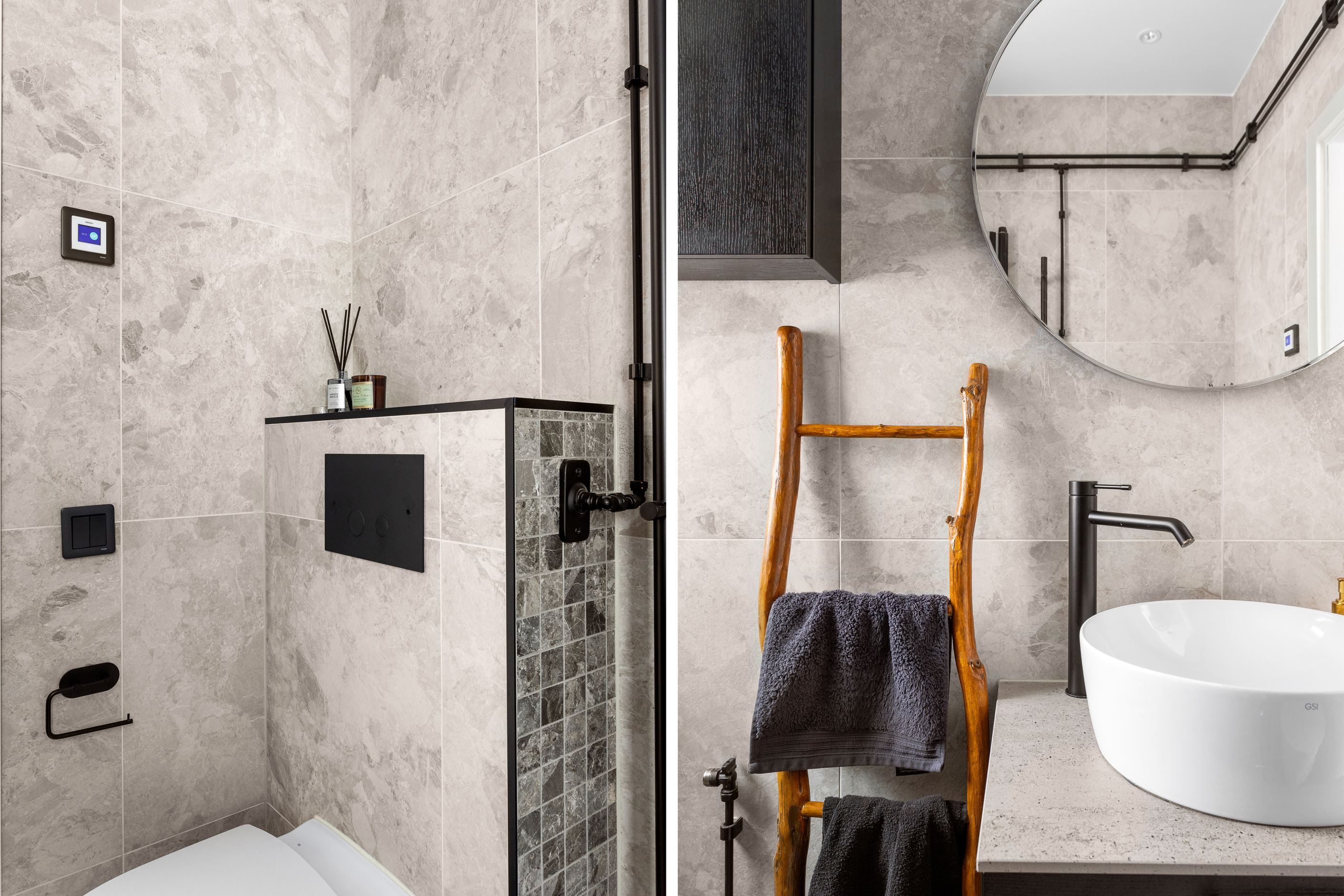 Smakfullt valda material och golvvärme