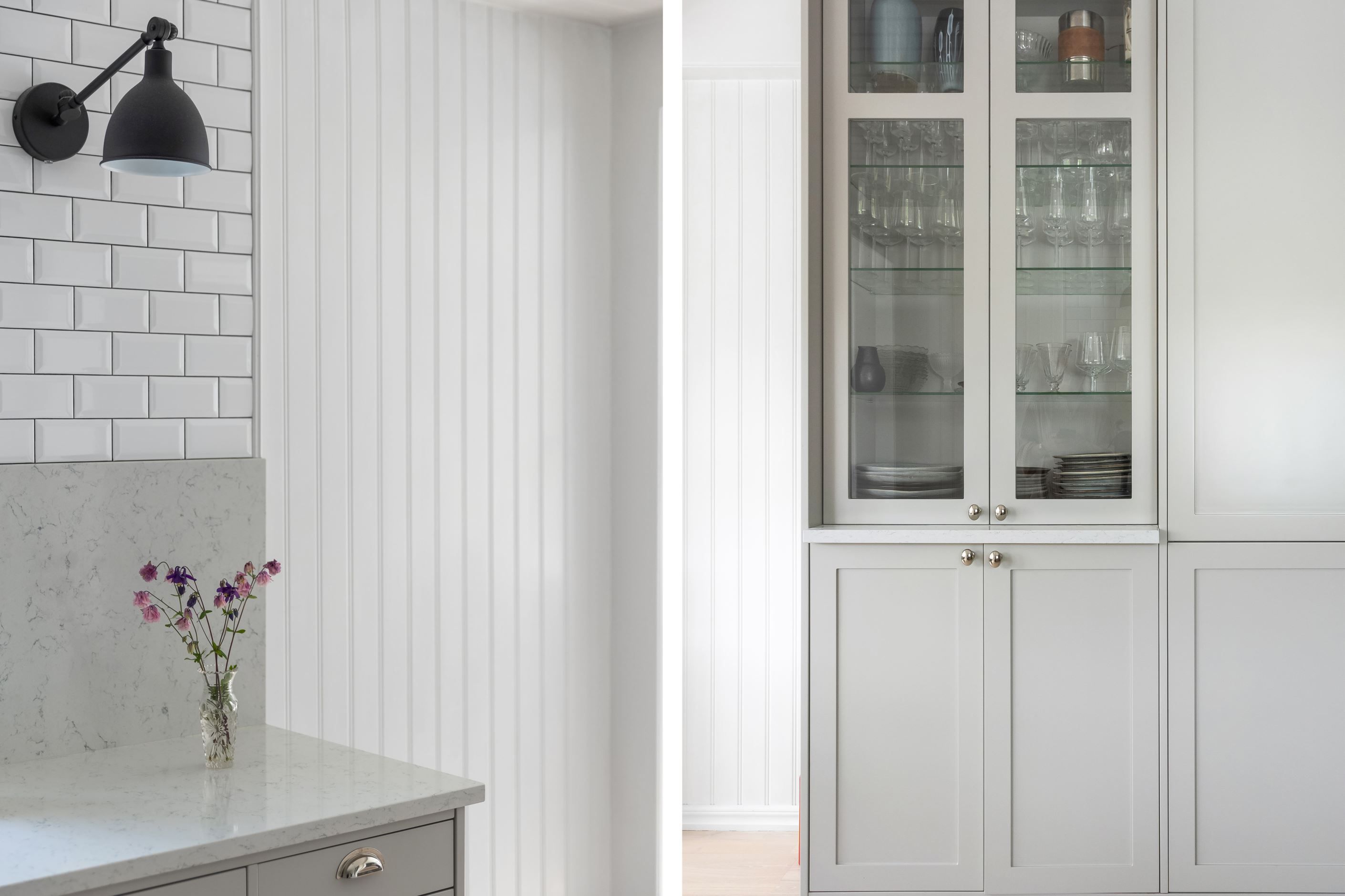 Smakfullt valda material och färger