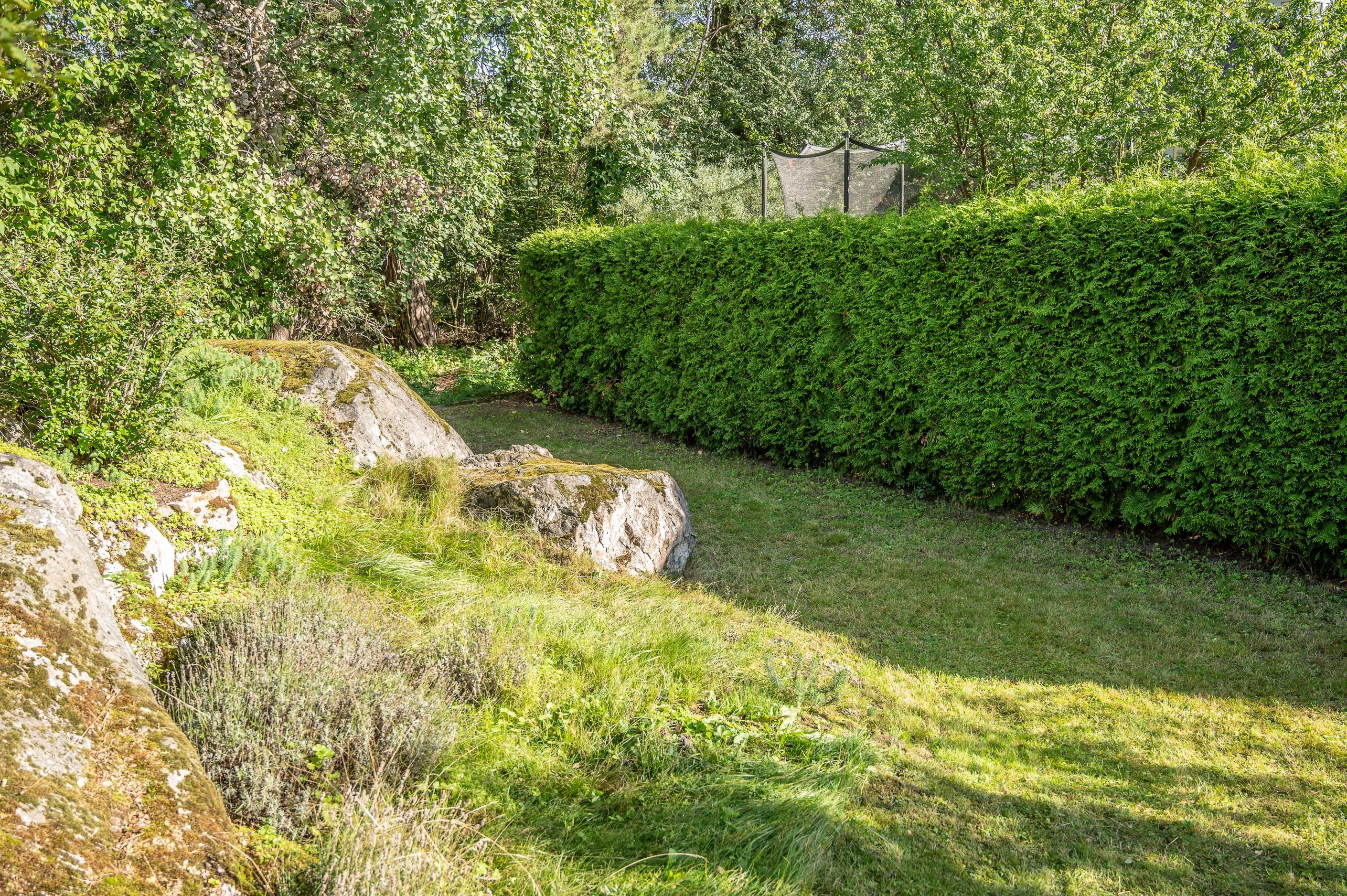 Trädgårdstomt med plats för plantering och odlingar efter tycke och smak