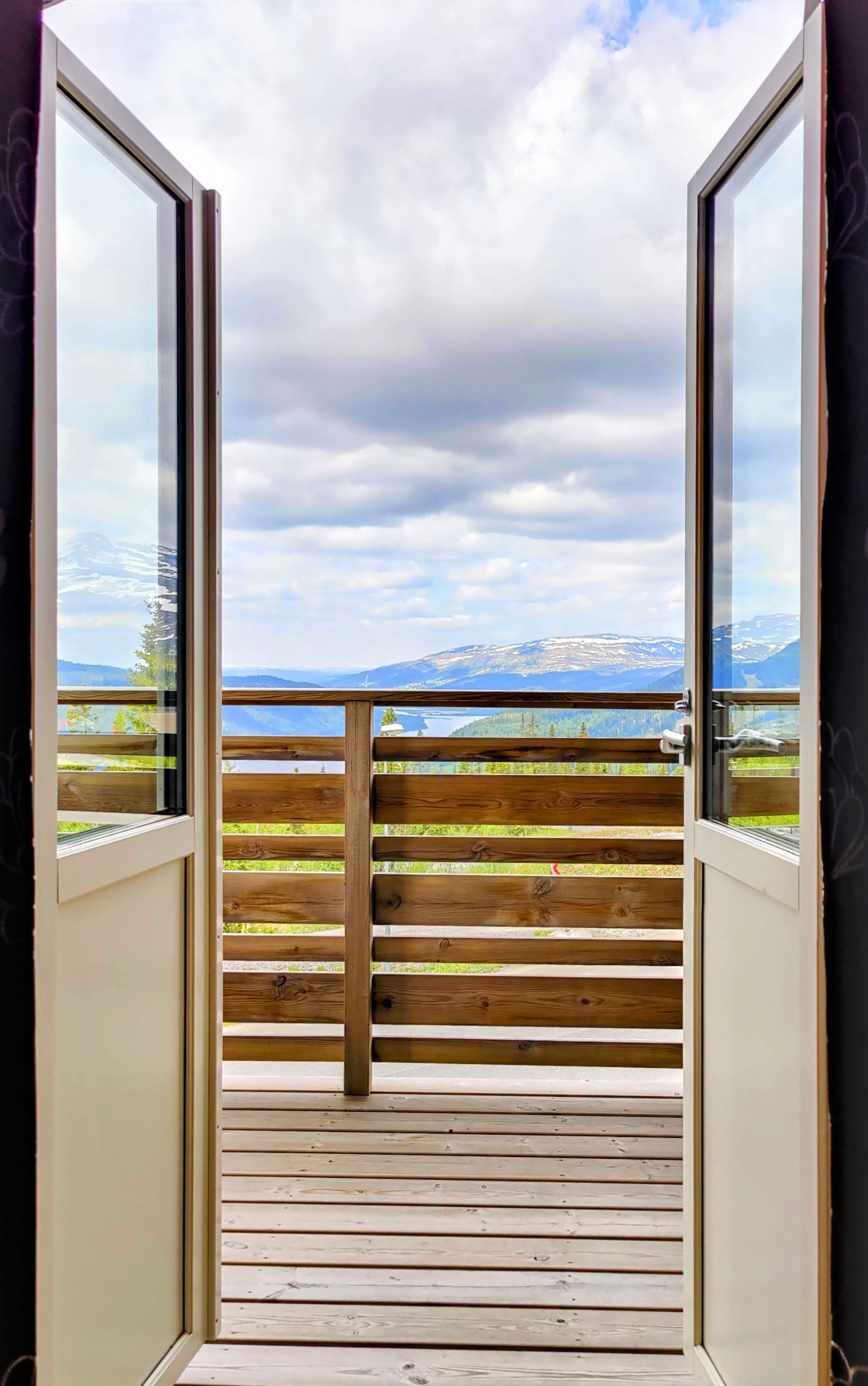 Utgång till balkong