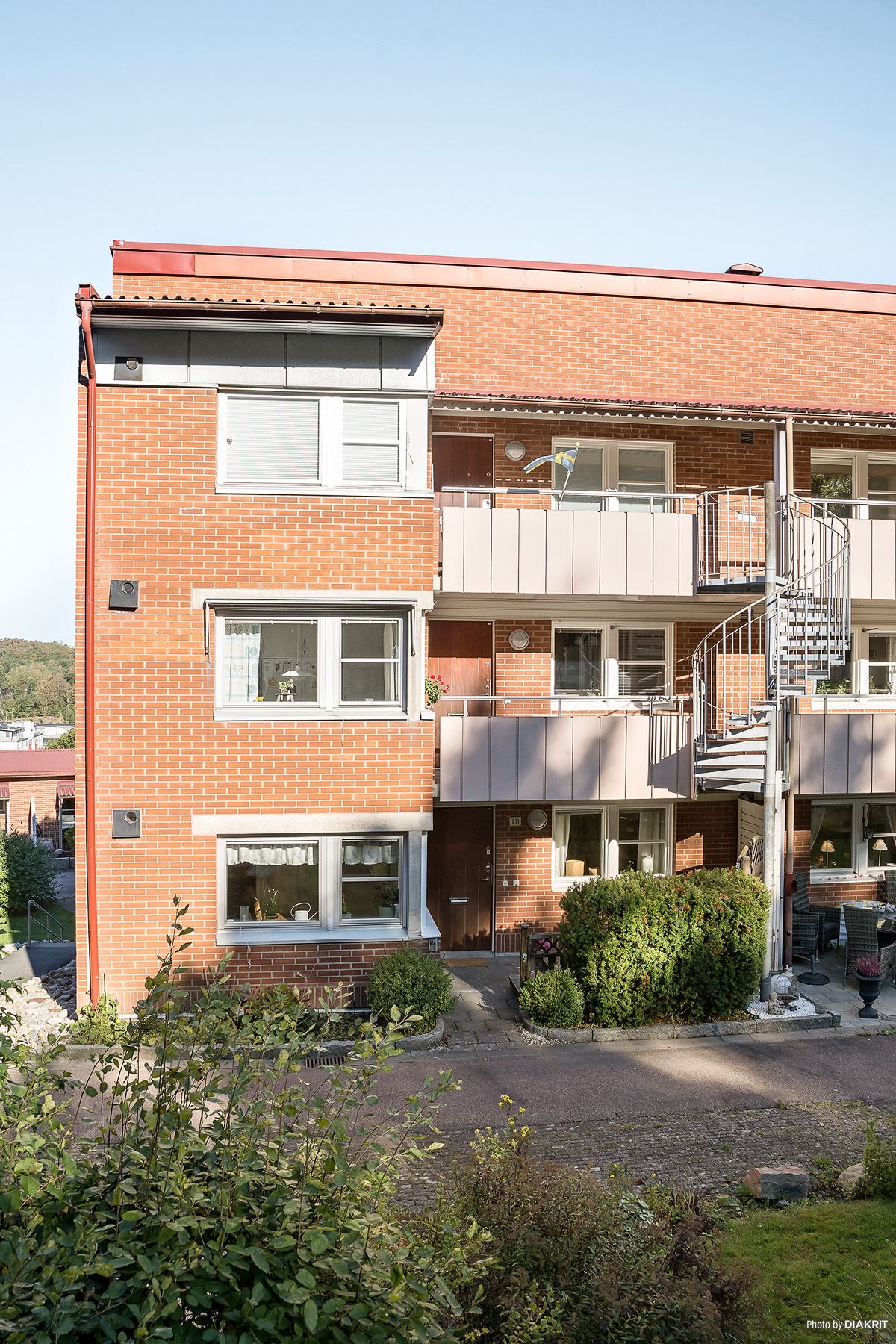 Gavelläget ger en privat känsla.