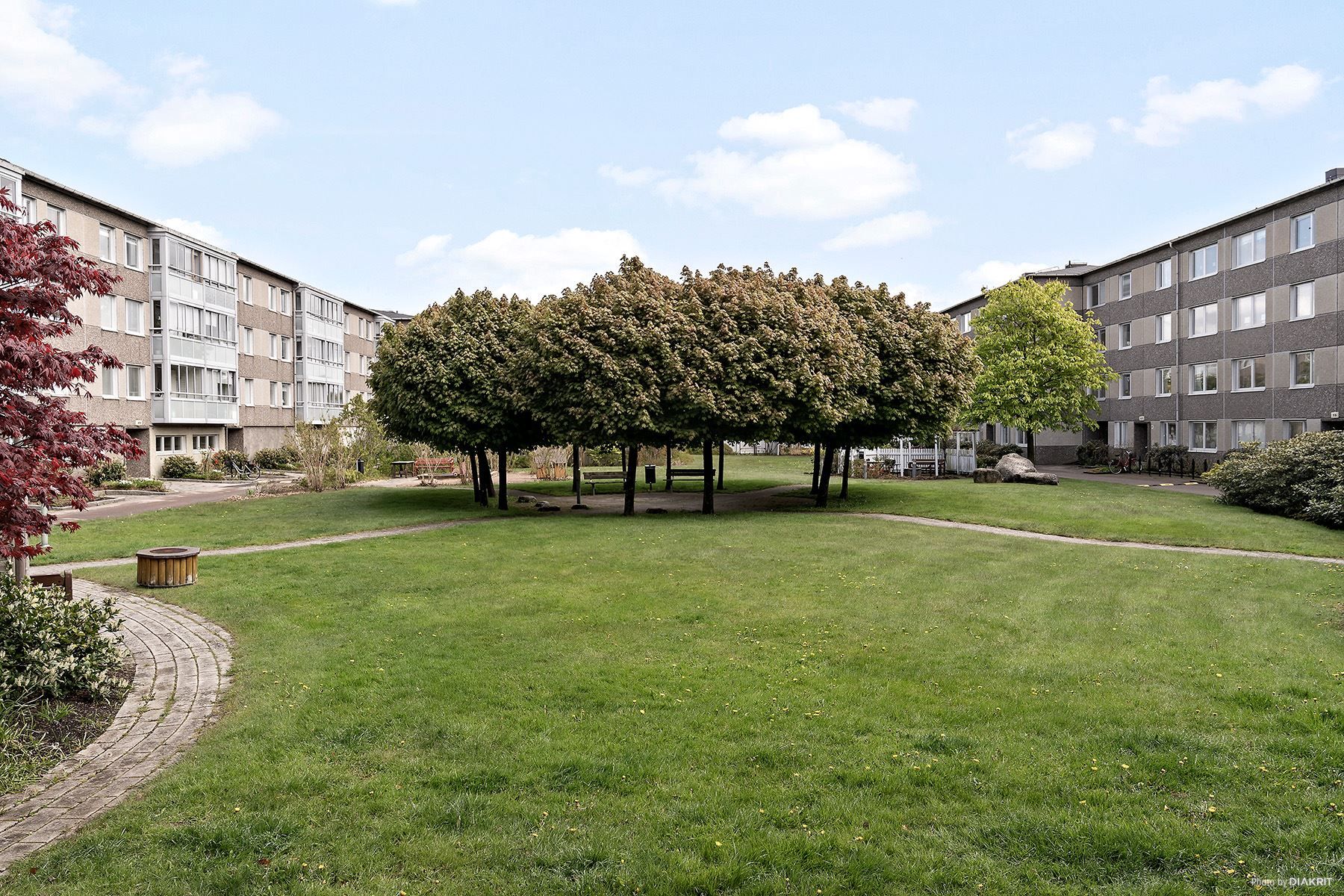 Natursköna grönområden.