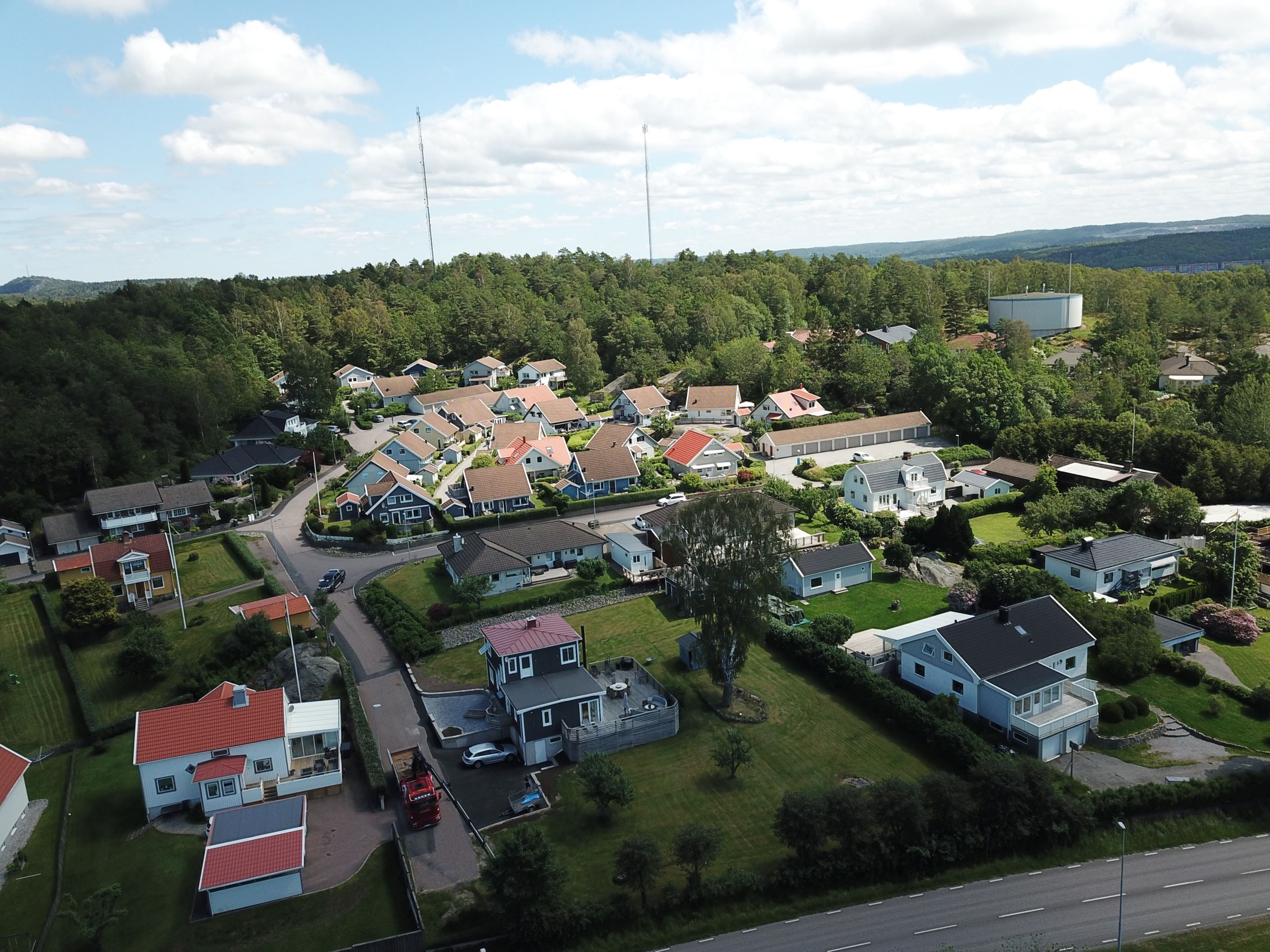Lugna villaområdet kring Lingonvägen.