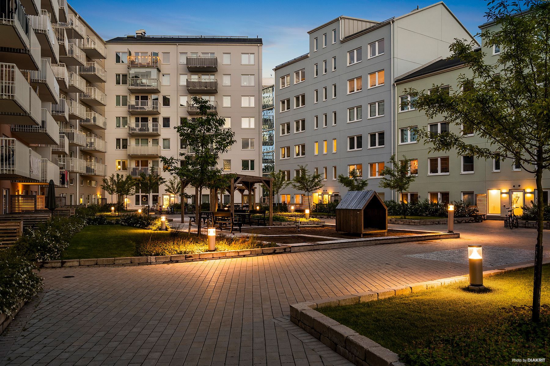 Mycket mysig innergård.