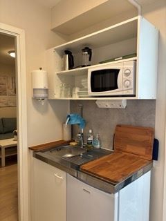 Köket i övernattningslägenheten.