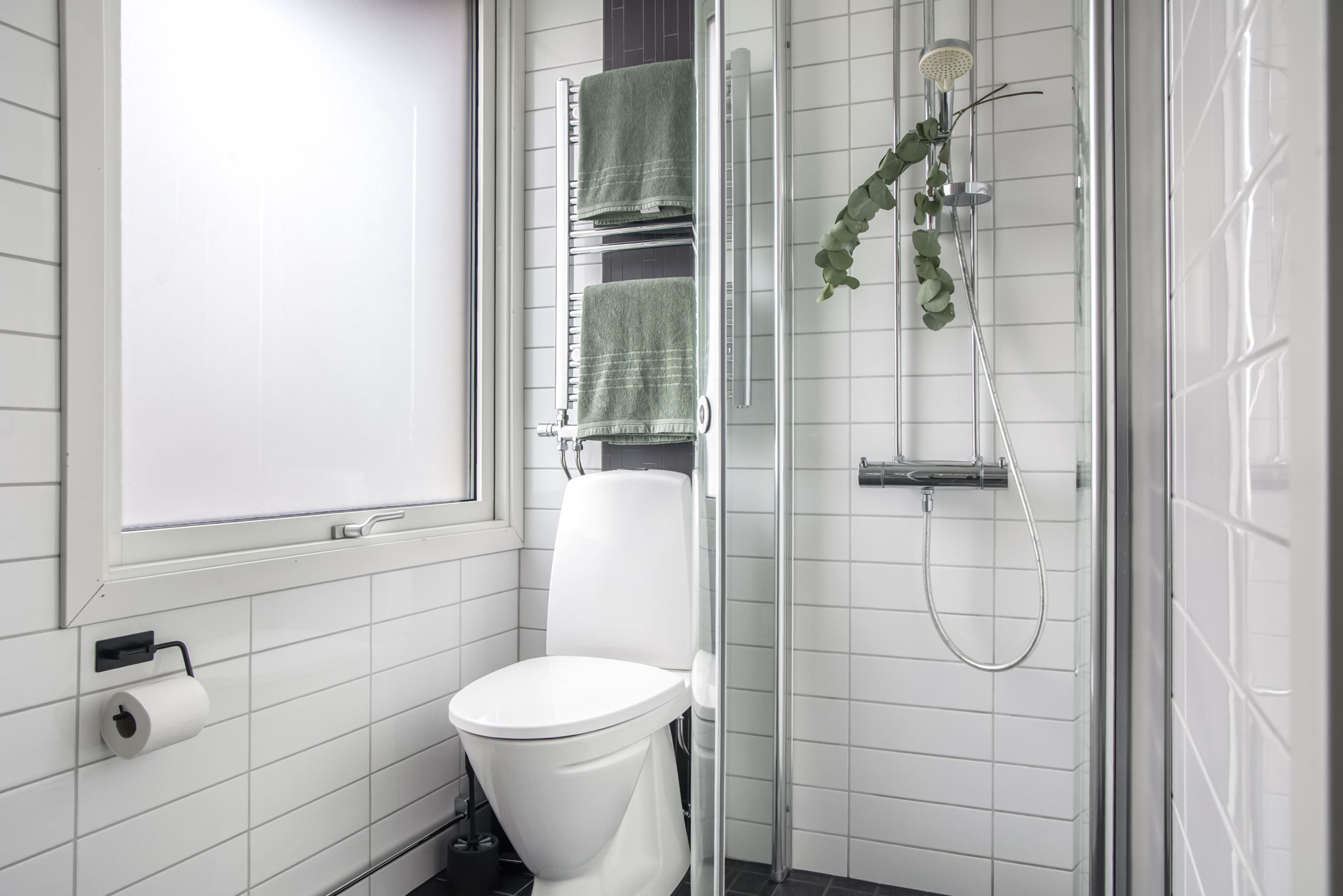 Det kanonfina totalrenoverade badrummet.