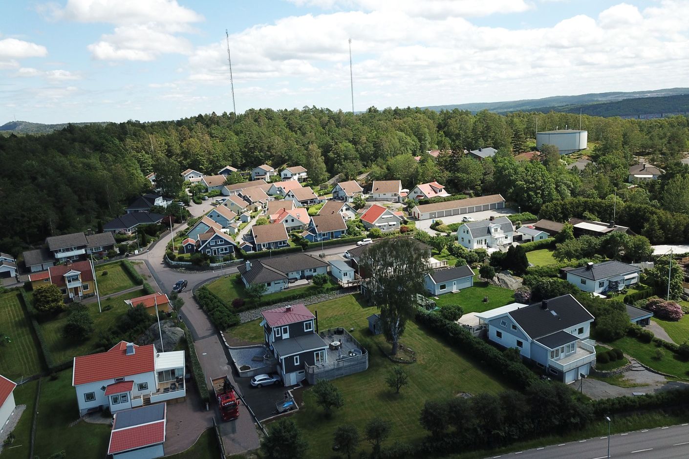 Lugna villaområdet kring Lingonvägen.