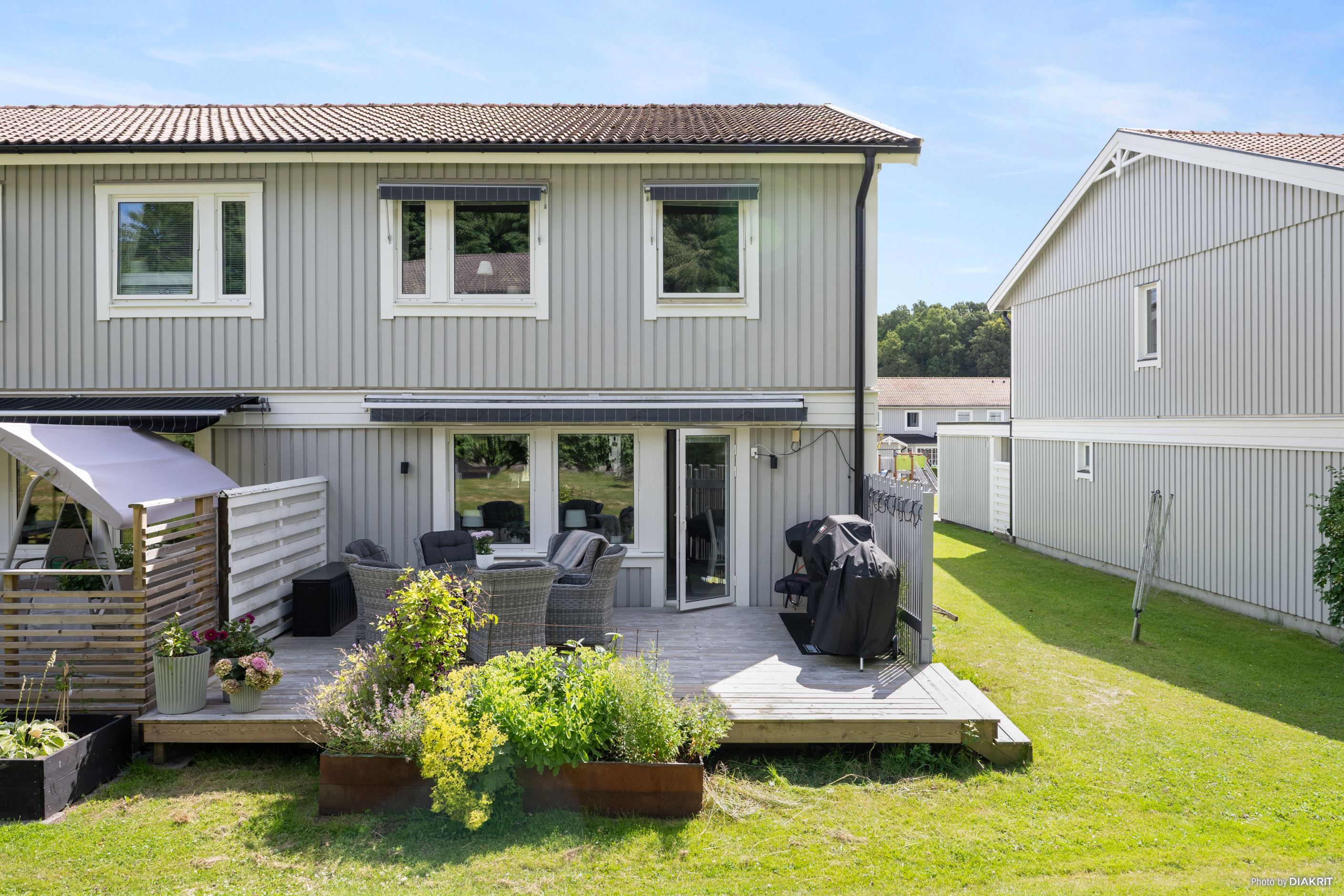 Härligt gavelläge med stor altan på baksidan