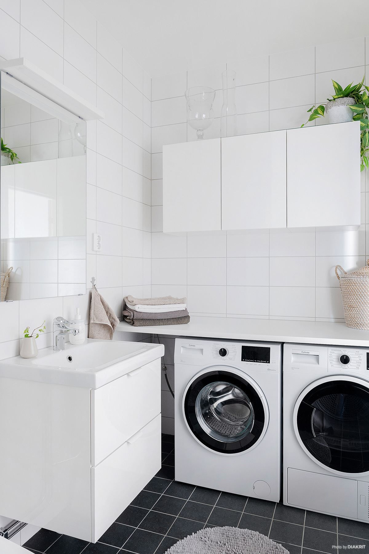 Här finns fina tvättmöjligheter.