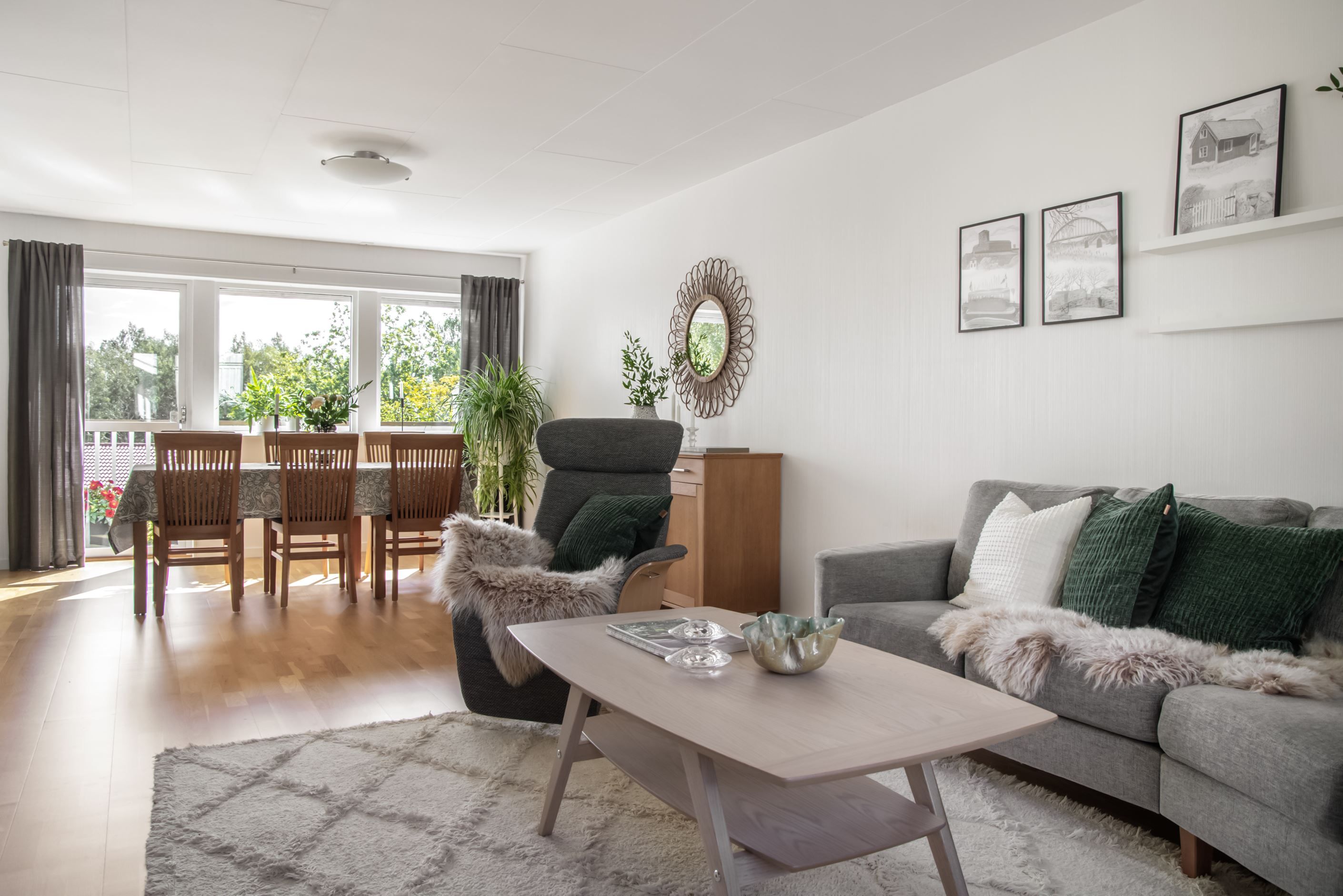 Underbar öppen planlösning.