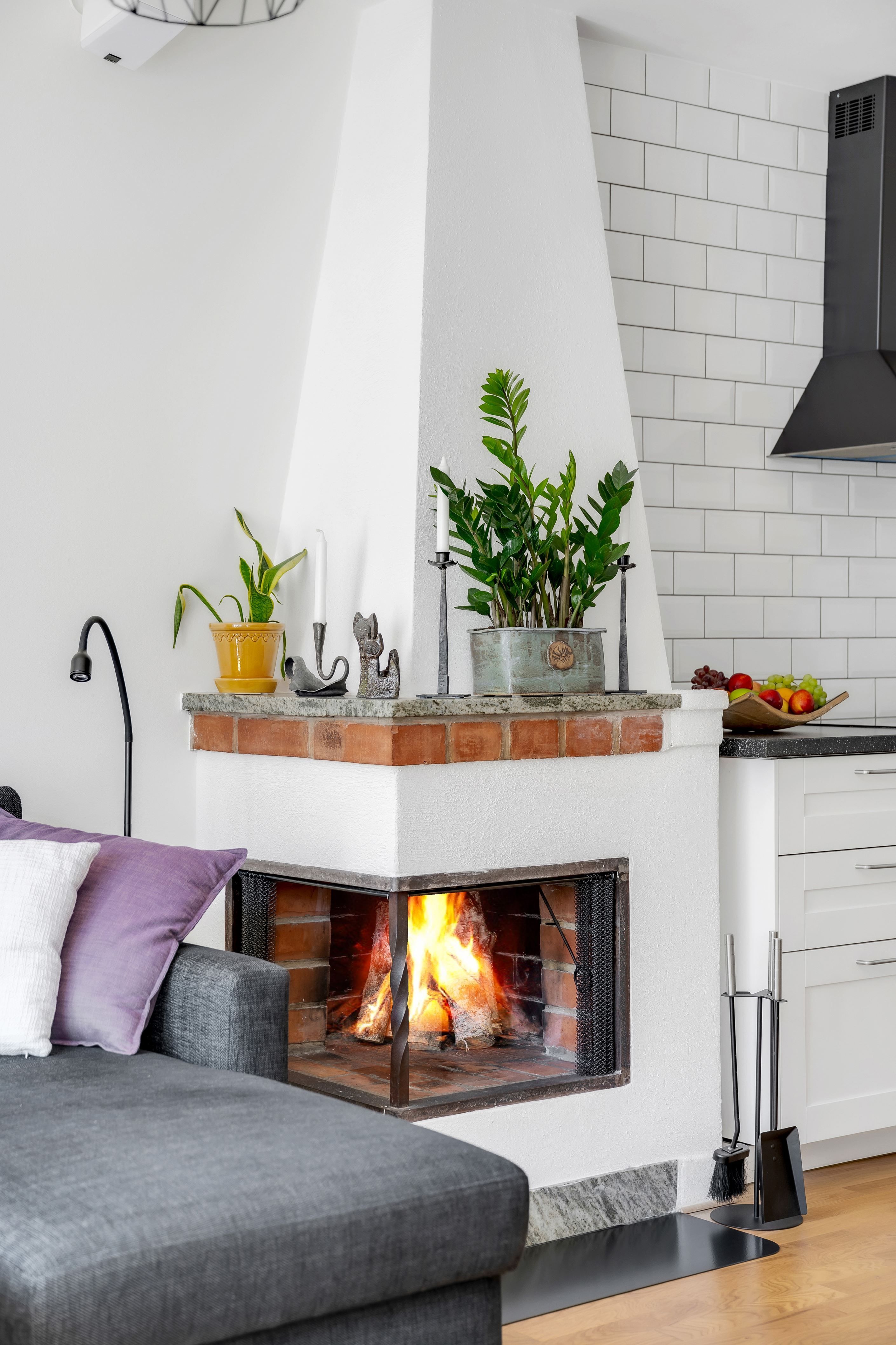 Fungerande och godkänd öppen spis