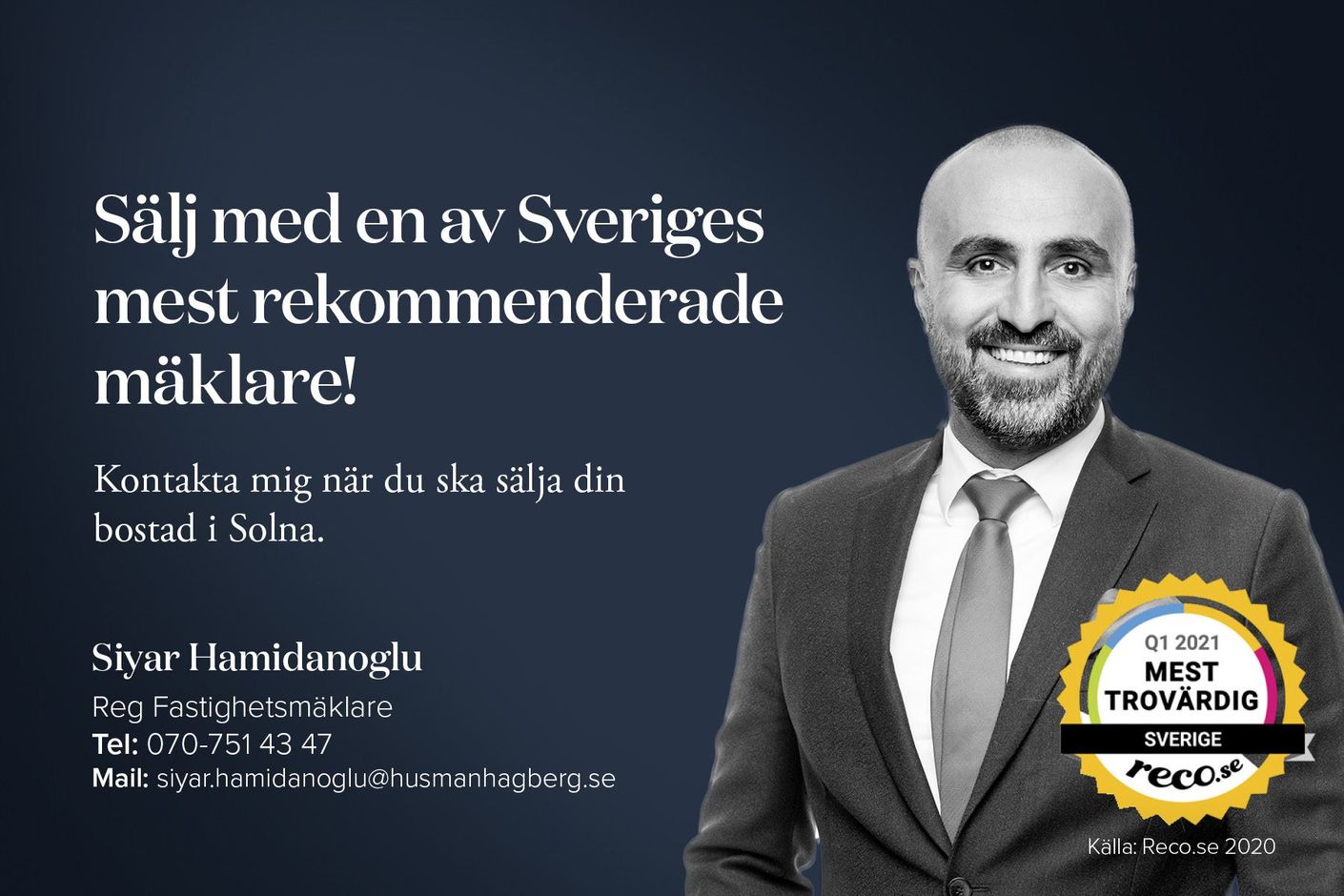 En av Sveriges mest rekommenderade mäklare