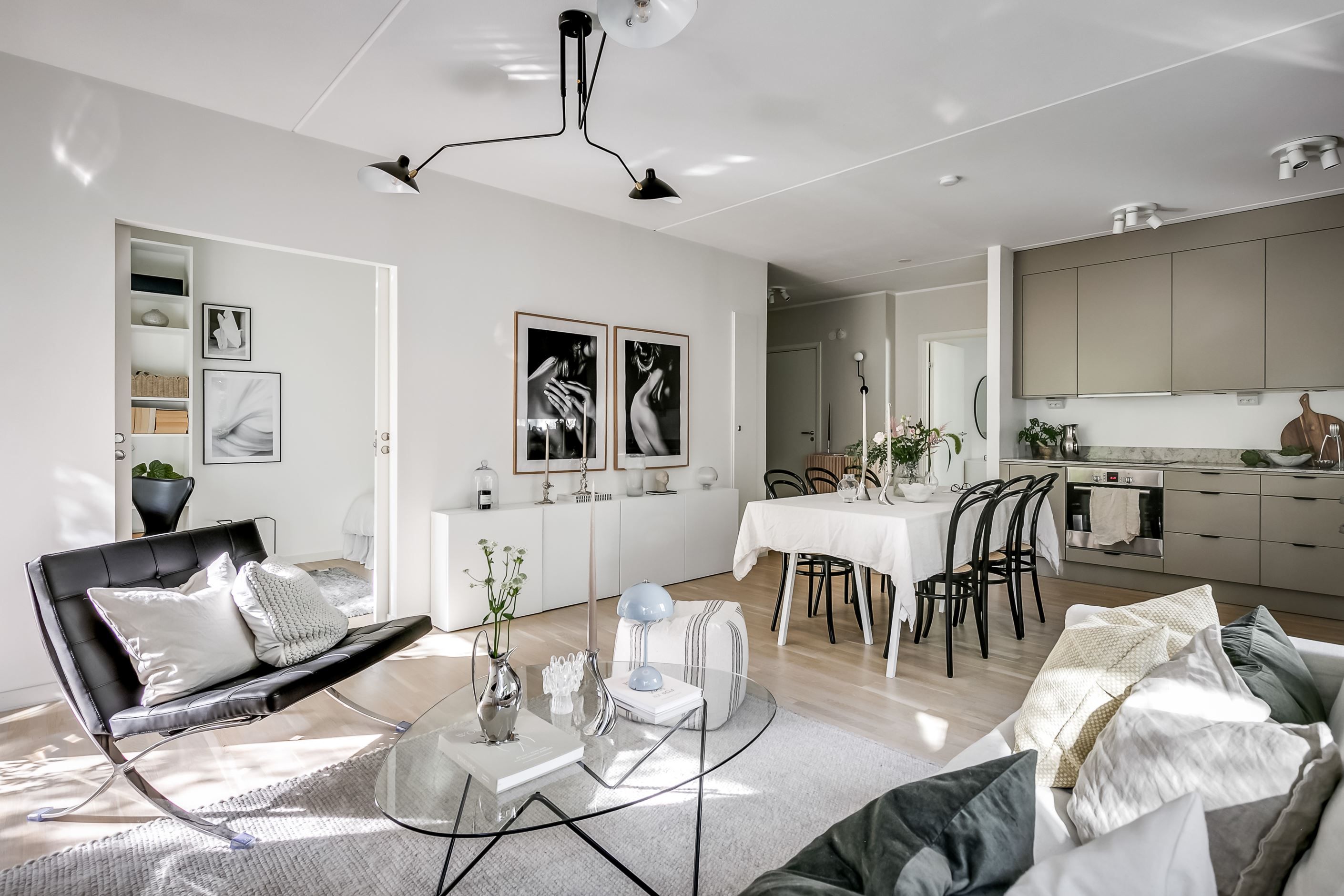 Referensbild på likadan lägenhet med två sovrum