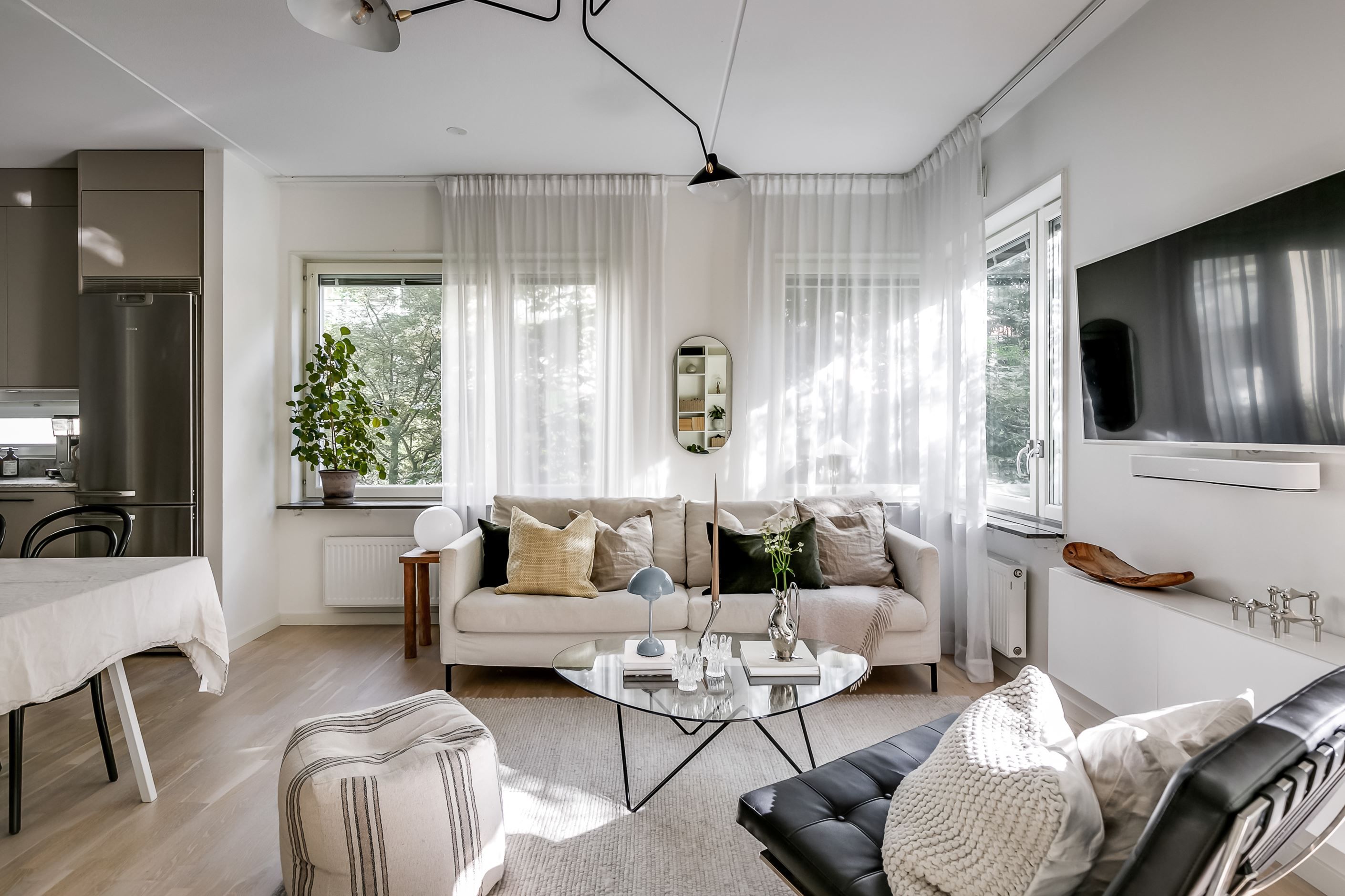 Referensbild på likadan lägenhet med två sovrum