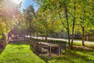 Trevliga sittgrupper på gården