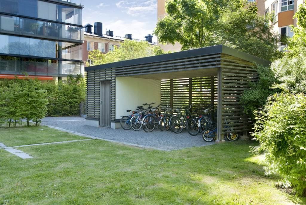 En av föreningens cykelförråd