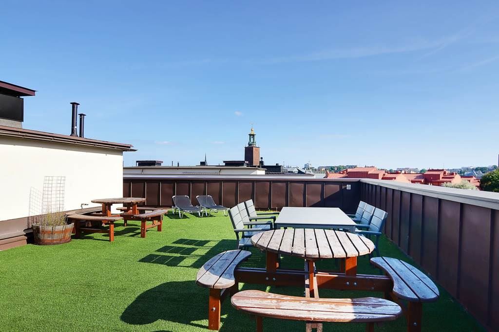 En av föreningens takterrasser