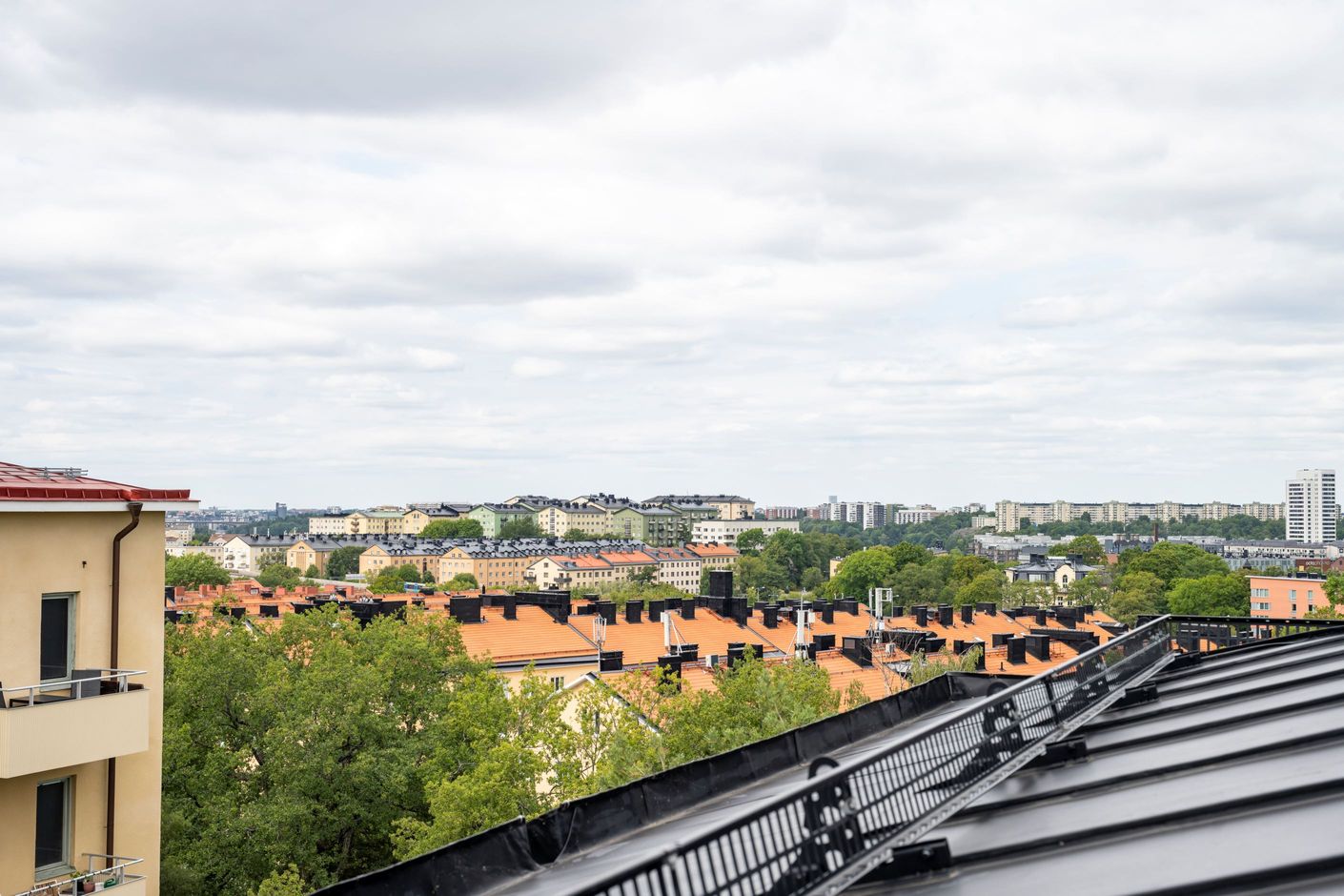 Underbar utsikt från föreningens takterrass