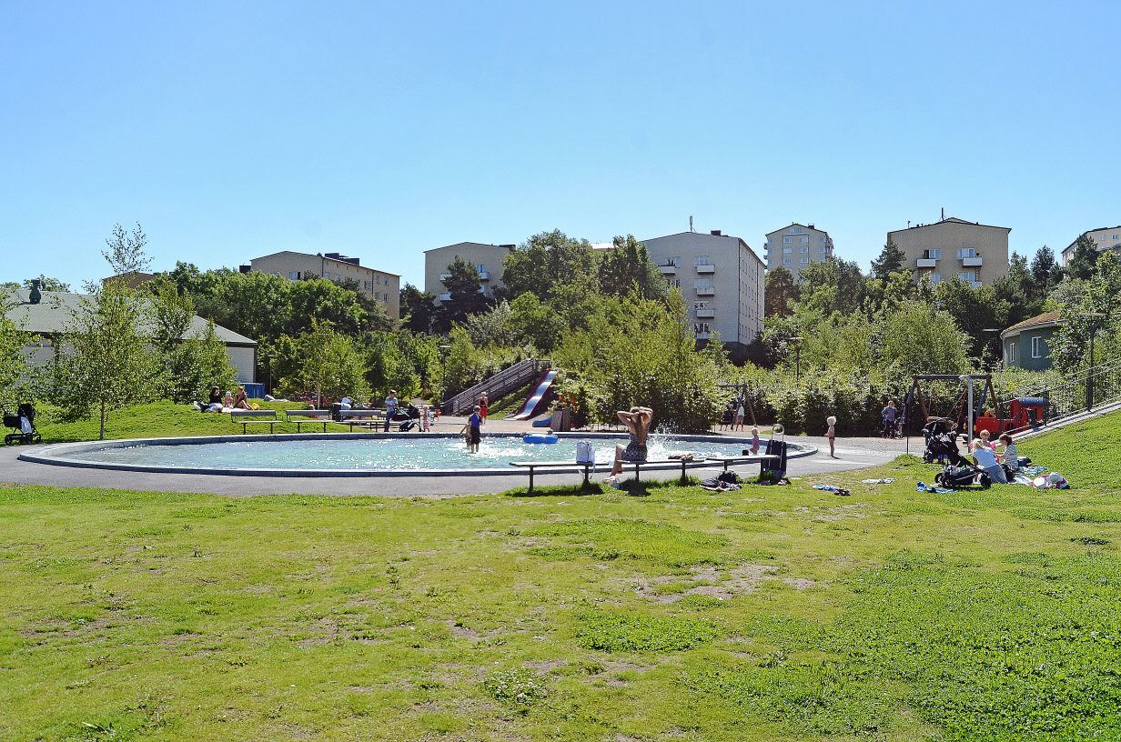 Omgivningar - närliggande park i Kristineberg