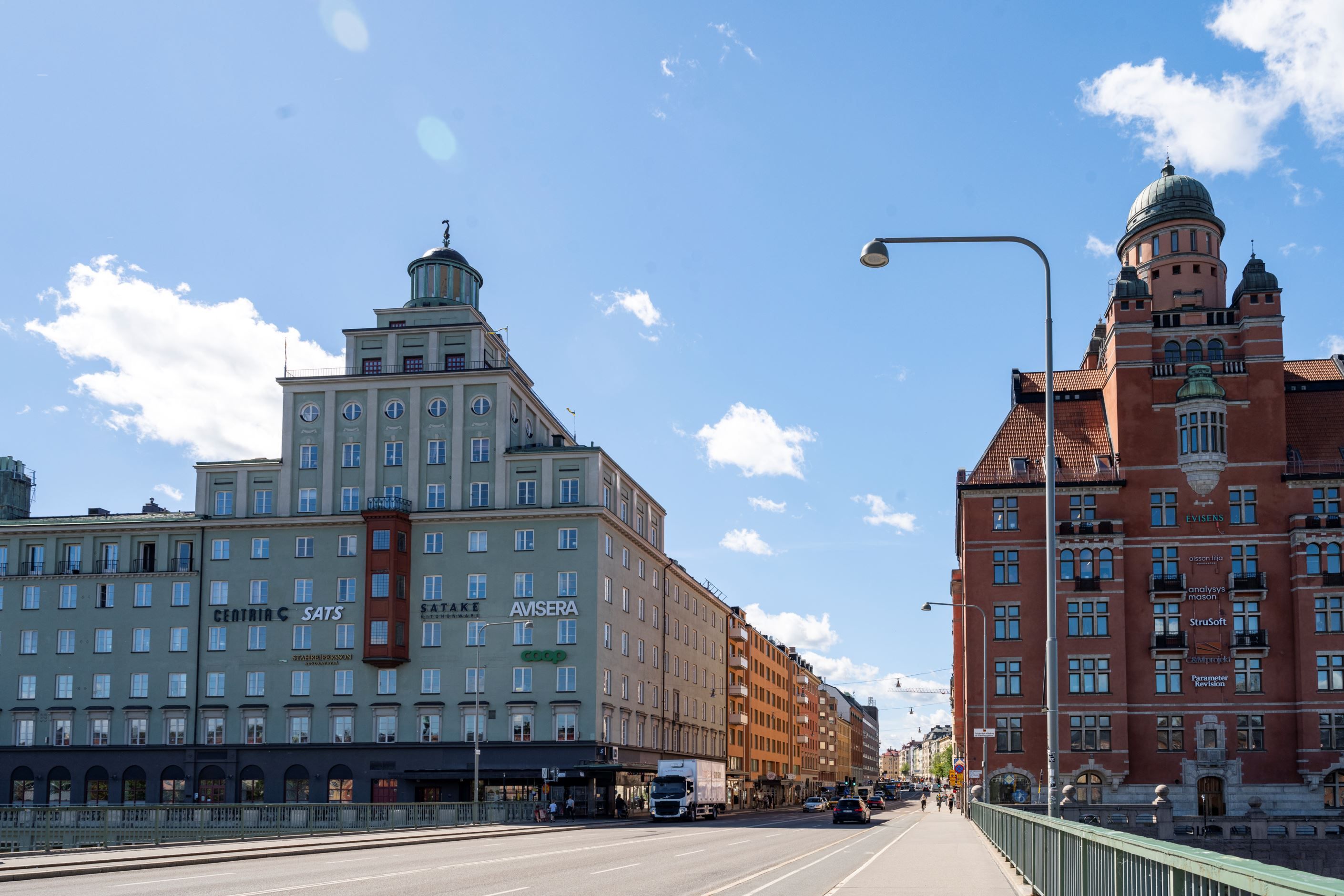 Sankt Eriksbron som förbinder Kungsholmen till Vasastan