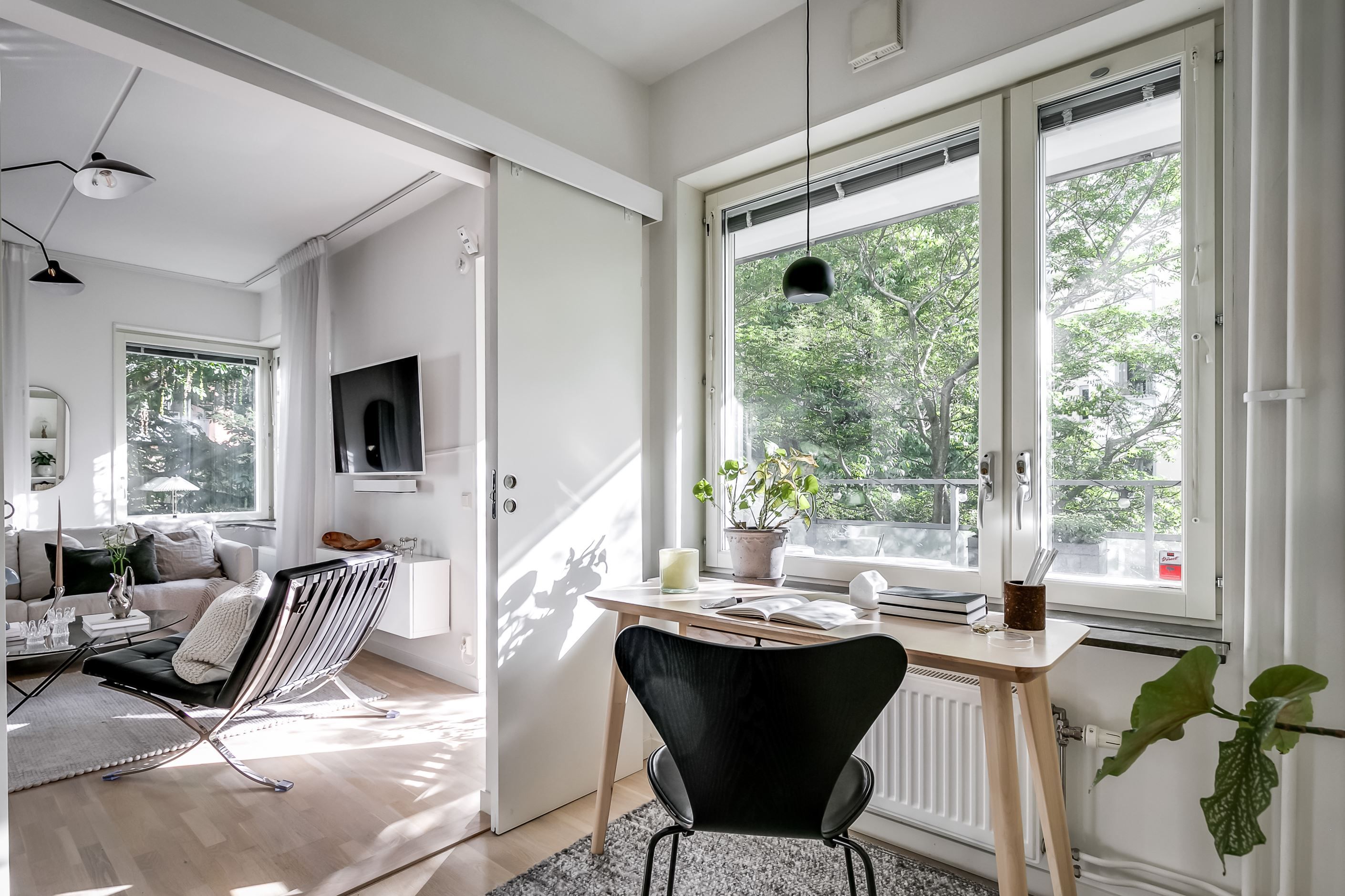 Referensbild på likadan lägenhet med två sovrum