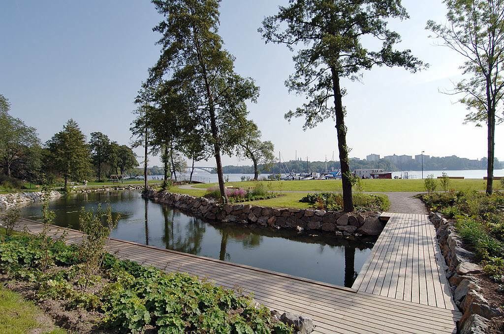 Lågupplöst Lilla Essingen - Luxparken