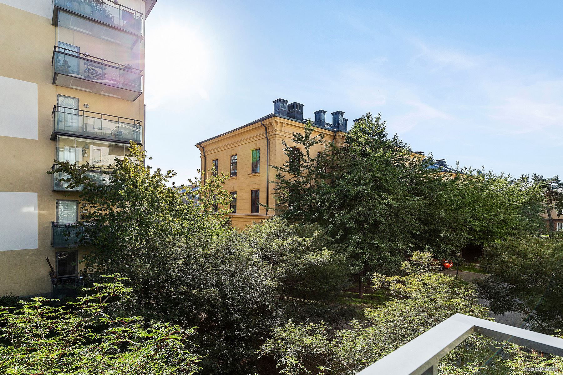 Vy mot k-märkta Finsens hus