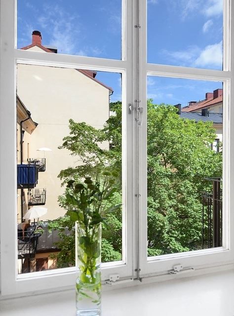 Fönster mot gård