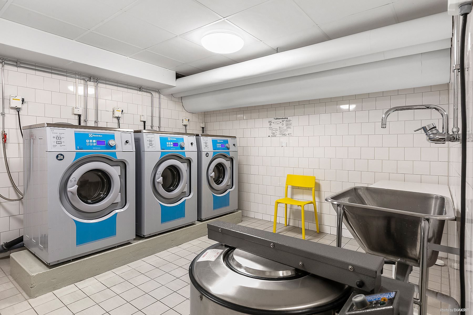 En av husets tvättstugor