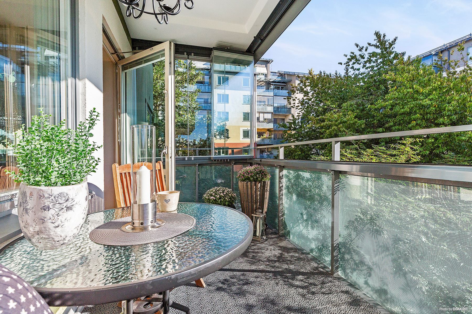 Flexibel inglasning på balkongen