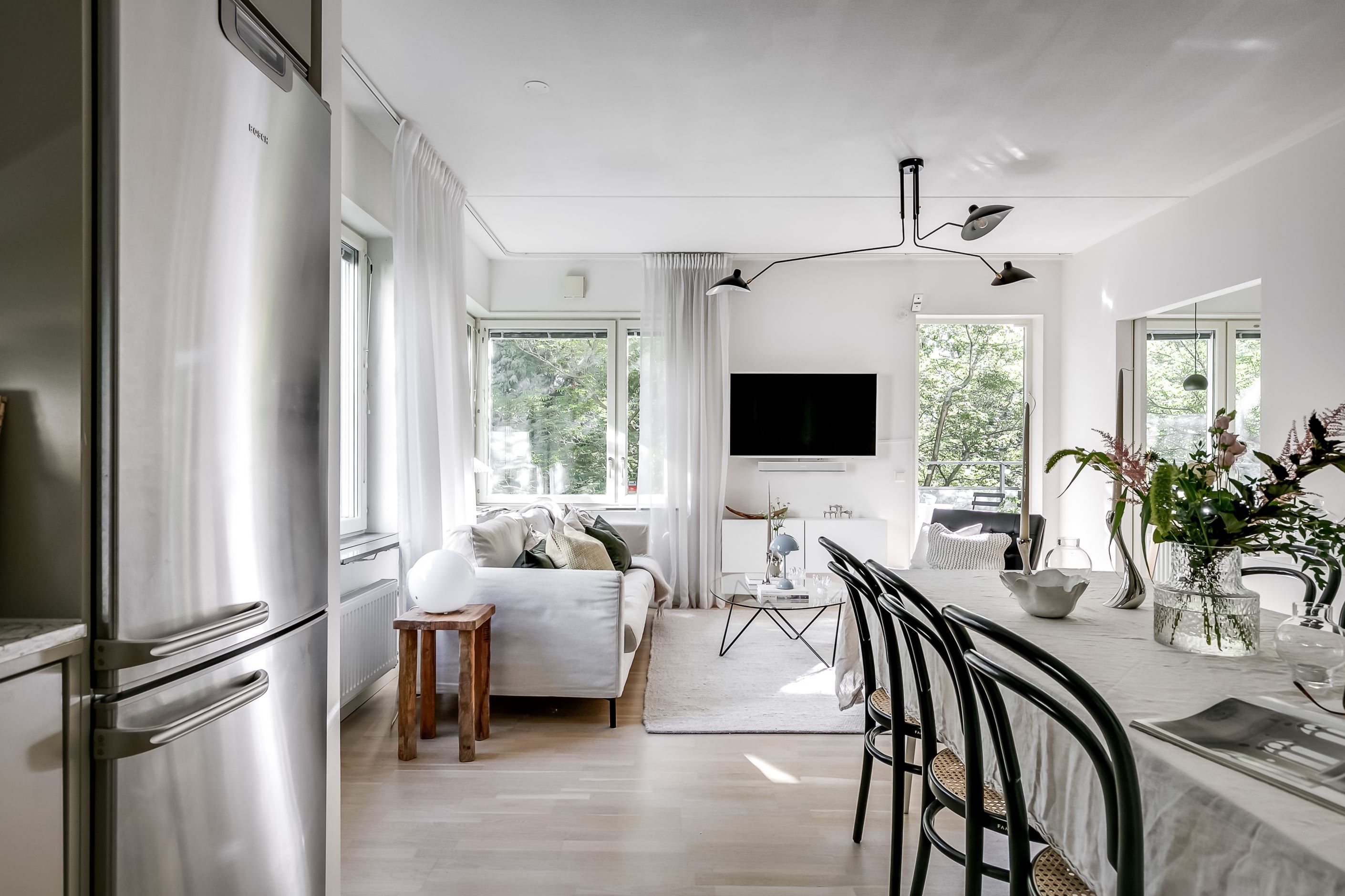 Referensbild på likadan lägenhet med två sovrum