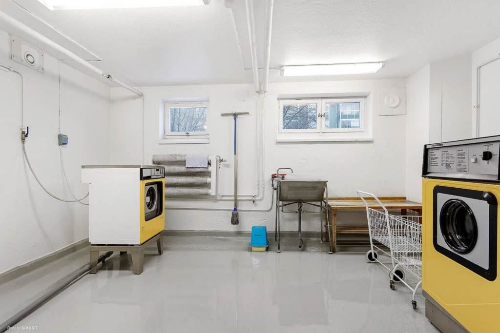 Föreningens tvättstuga i källaren