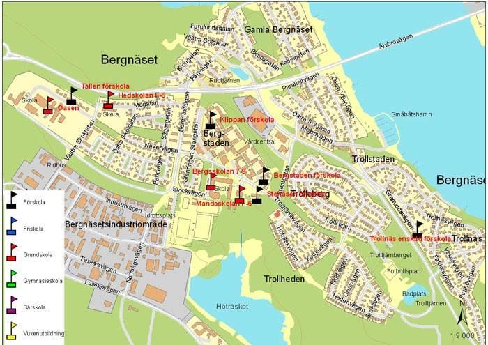 Lågupplöst Bergnäset skolor