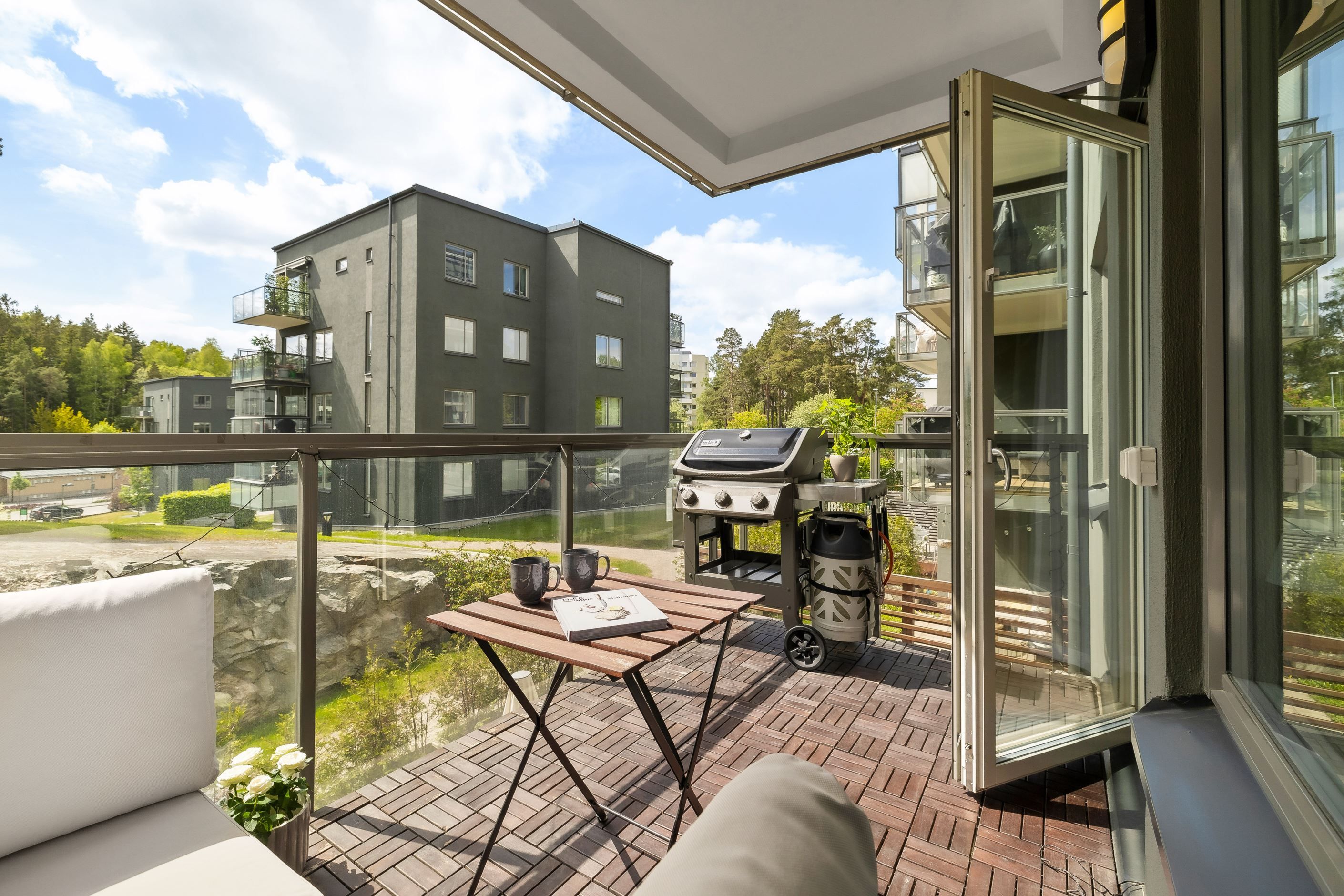 Fantastisk balkong i sydväst