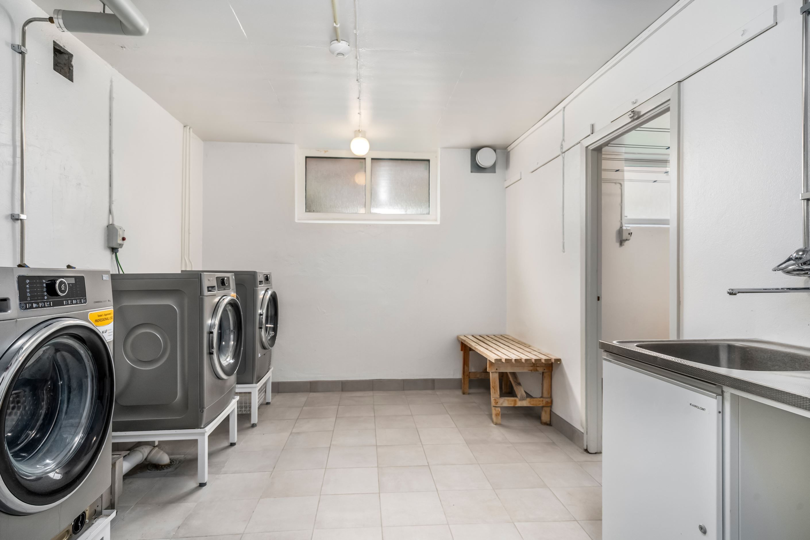 Tvättrum i källarplan