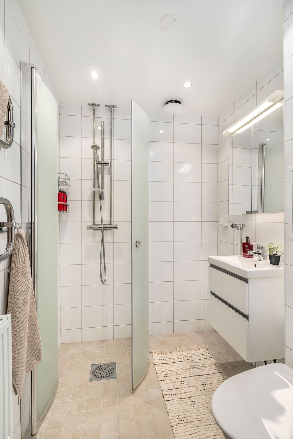 Duschrum, totalrenoverat vid stambyte 2020