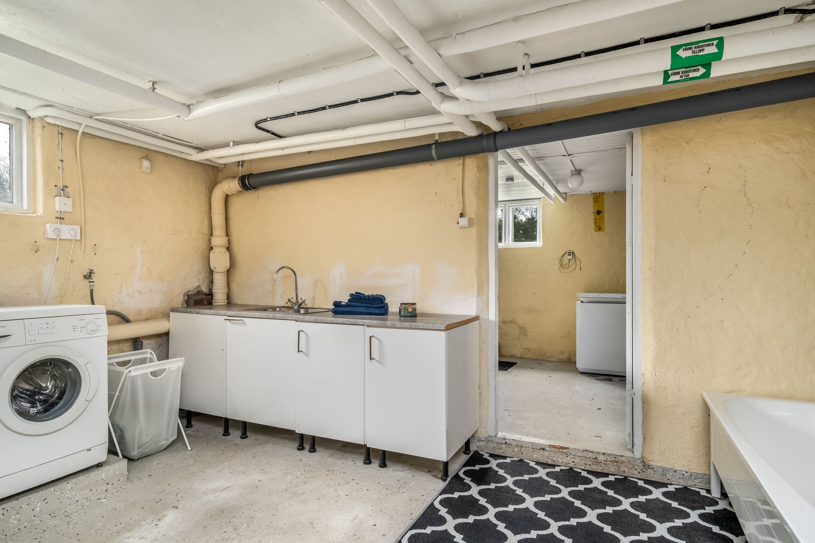 Tvättstuga i källaren