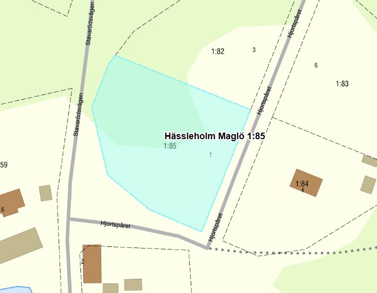 Skärmklipp från Lantmäteriets karta