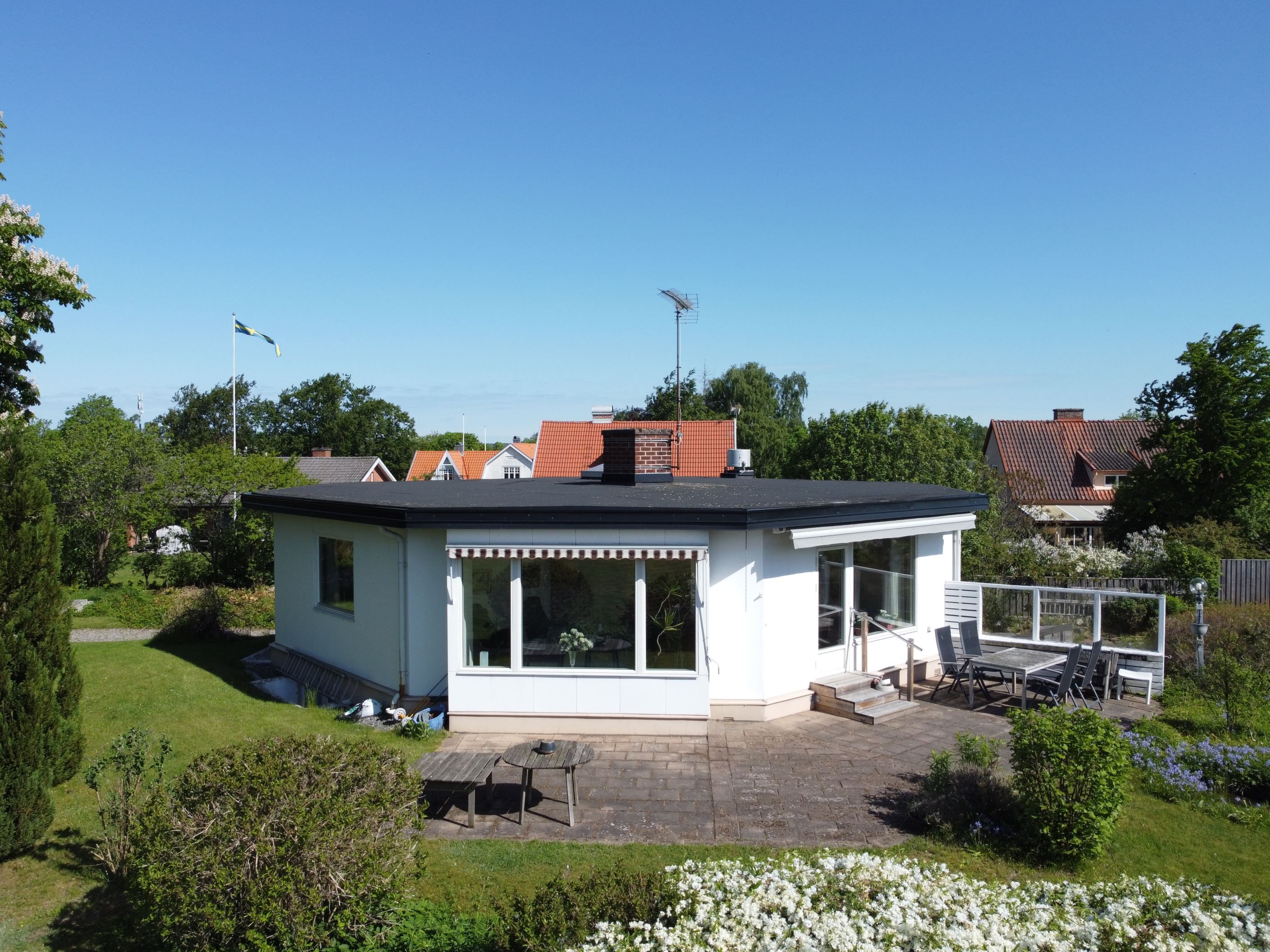 Unikt hus med sin åttakantiga form