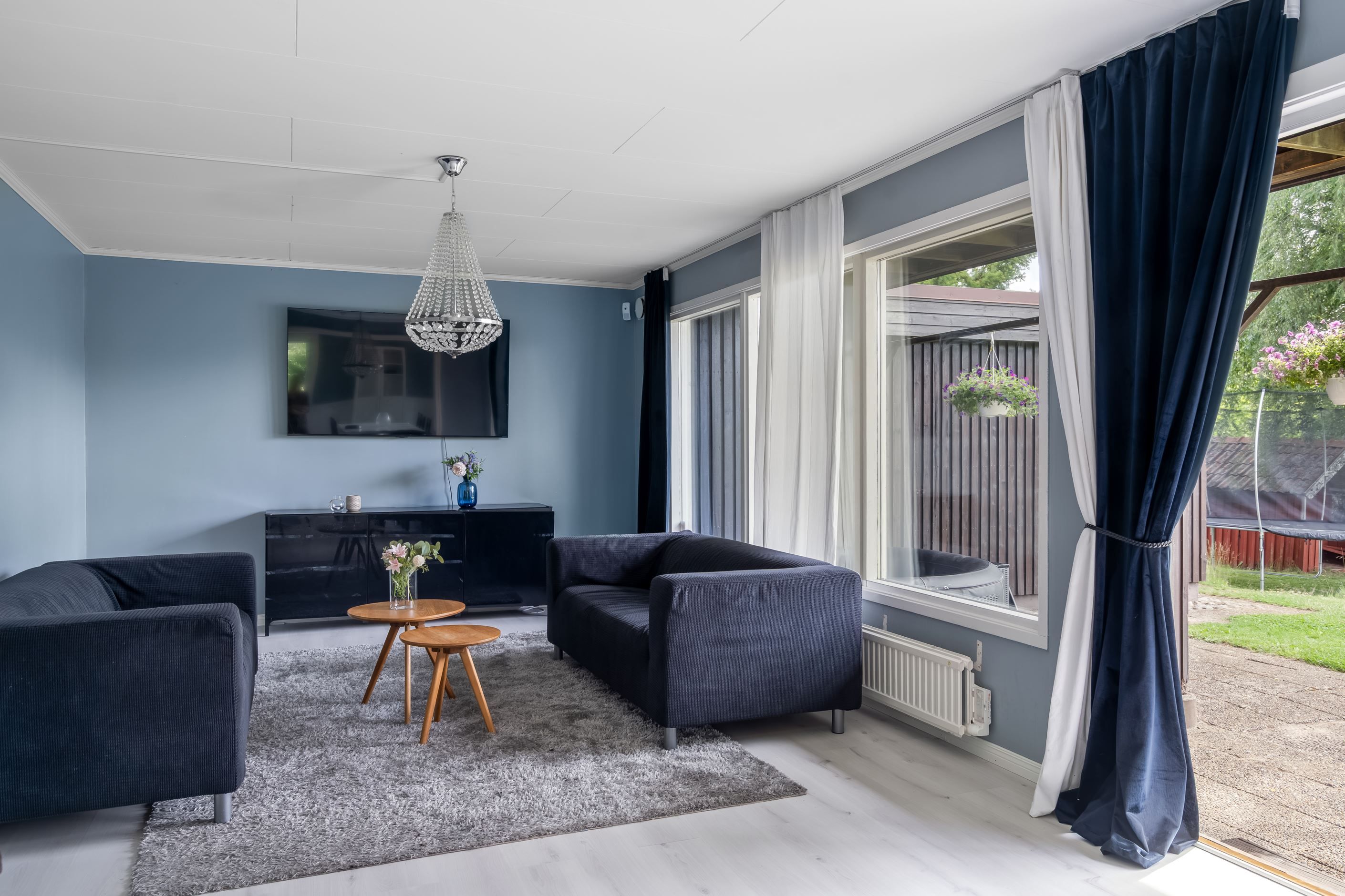 Stort och ljust vardagsrum