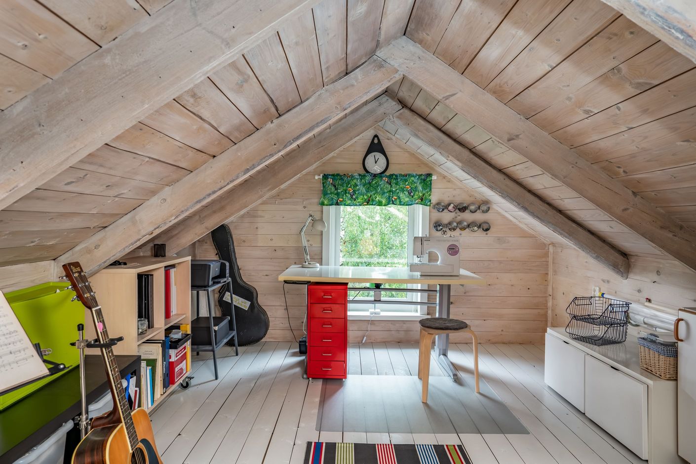 Del av loft som används som arbetsrum