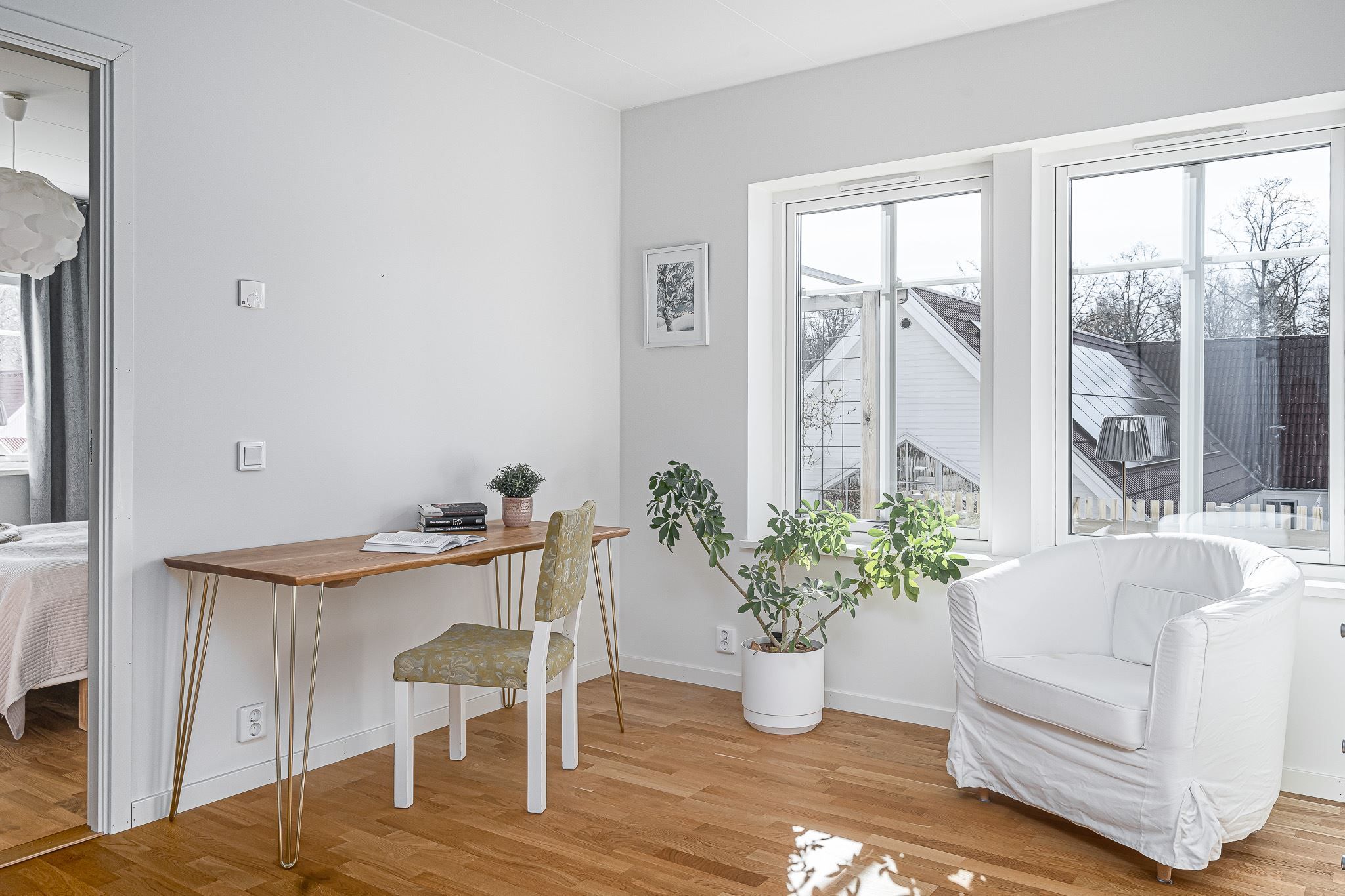 Mindre allrum mellan sovrummen