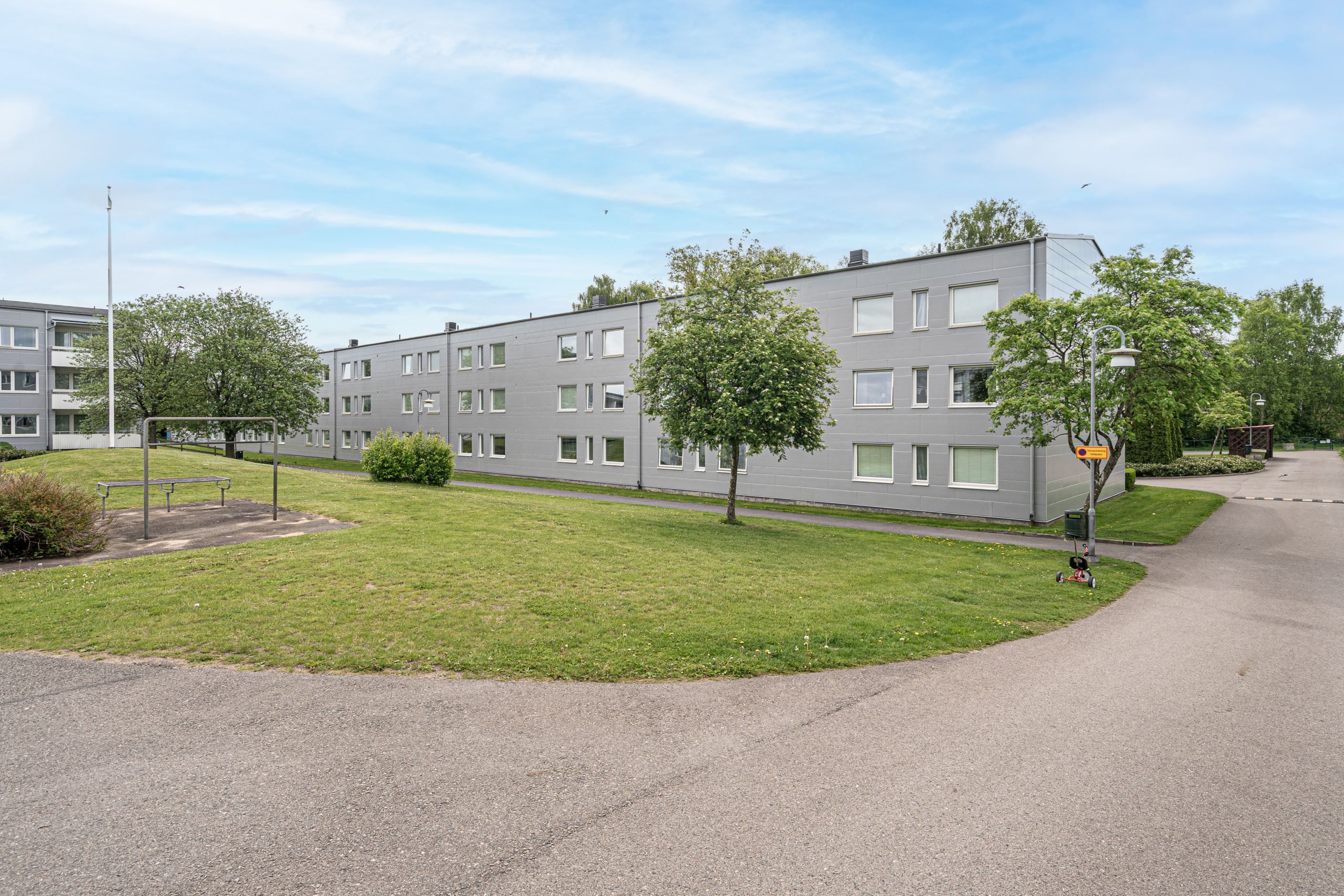 Bilfritt område där barnen kan leka fritt