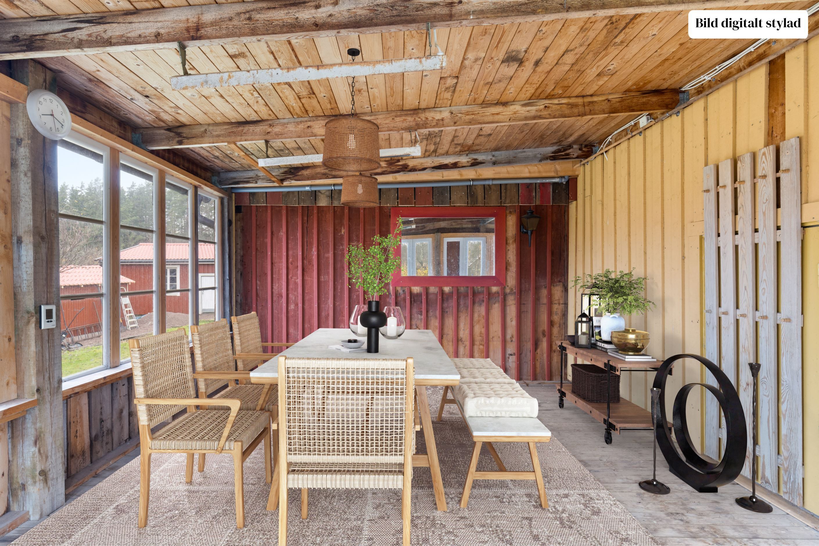 Härlig veranda med gott om plats