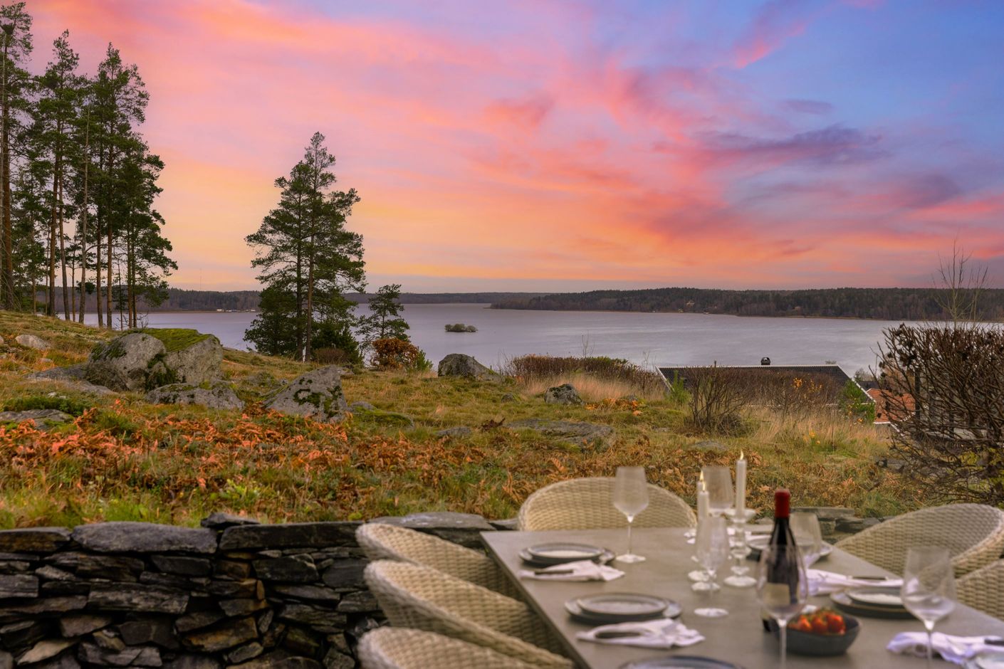 Fin matplats med magisk utsikt