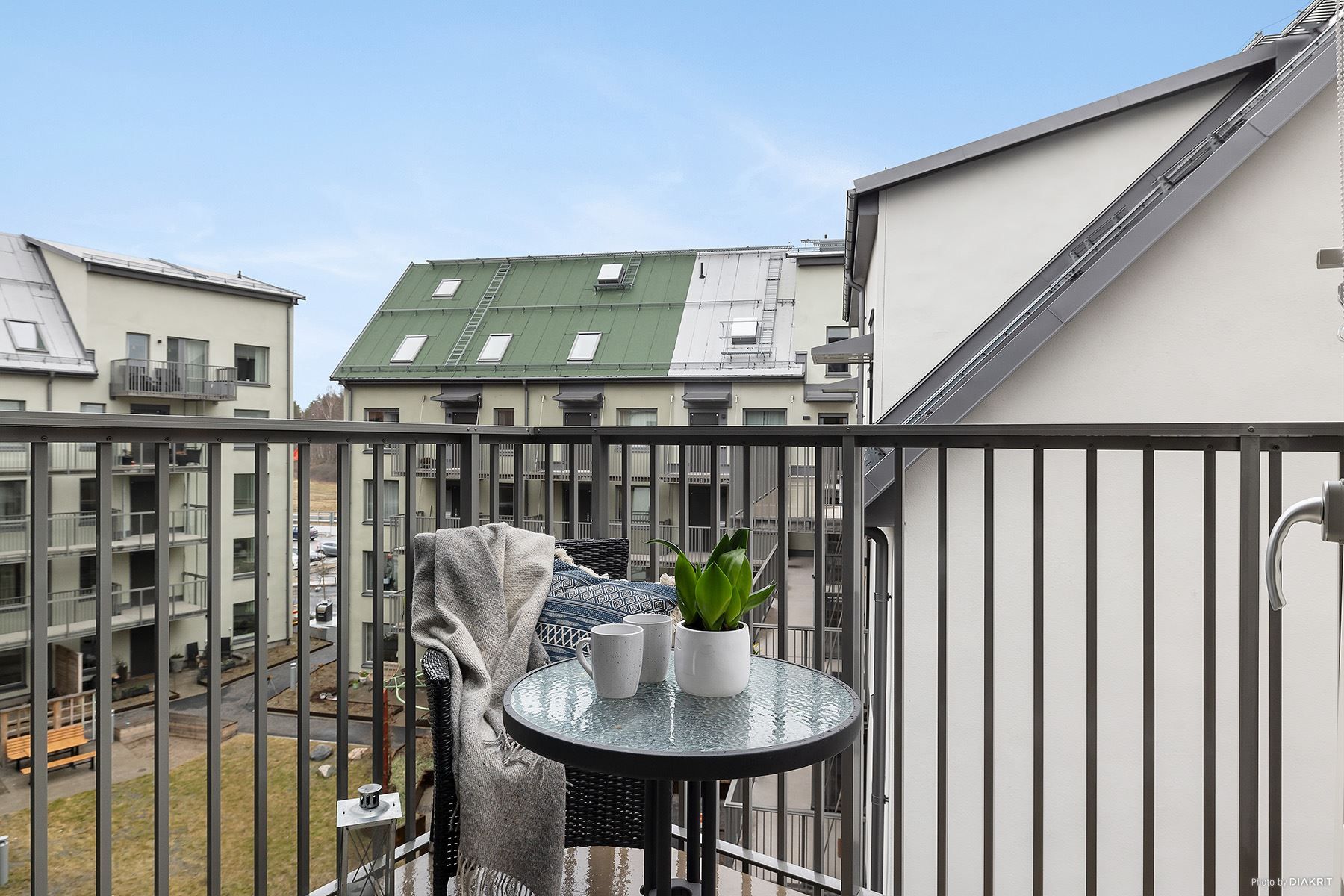 Balkong mot innergård