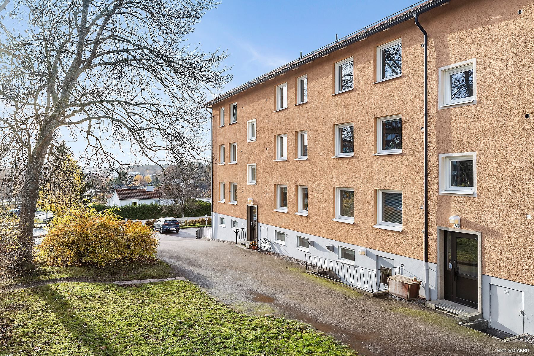 Entrésidan av huset