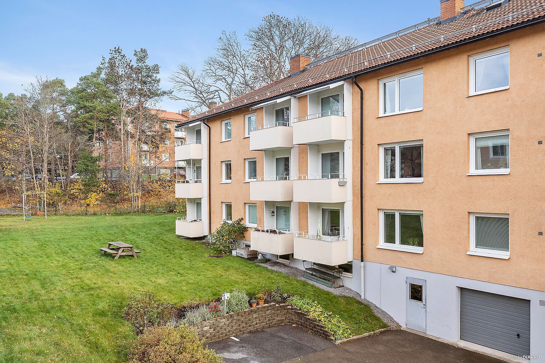Fasad mot innergård
