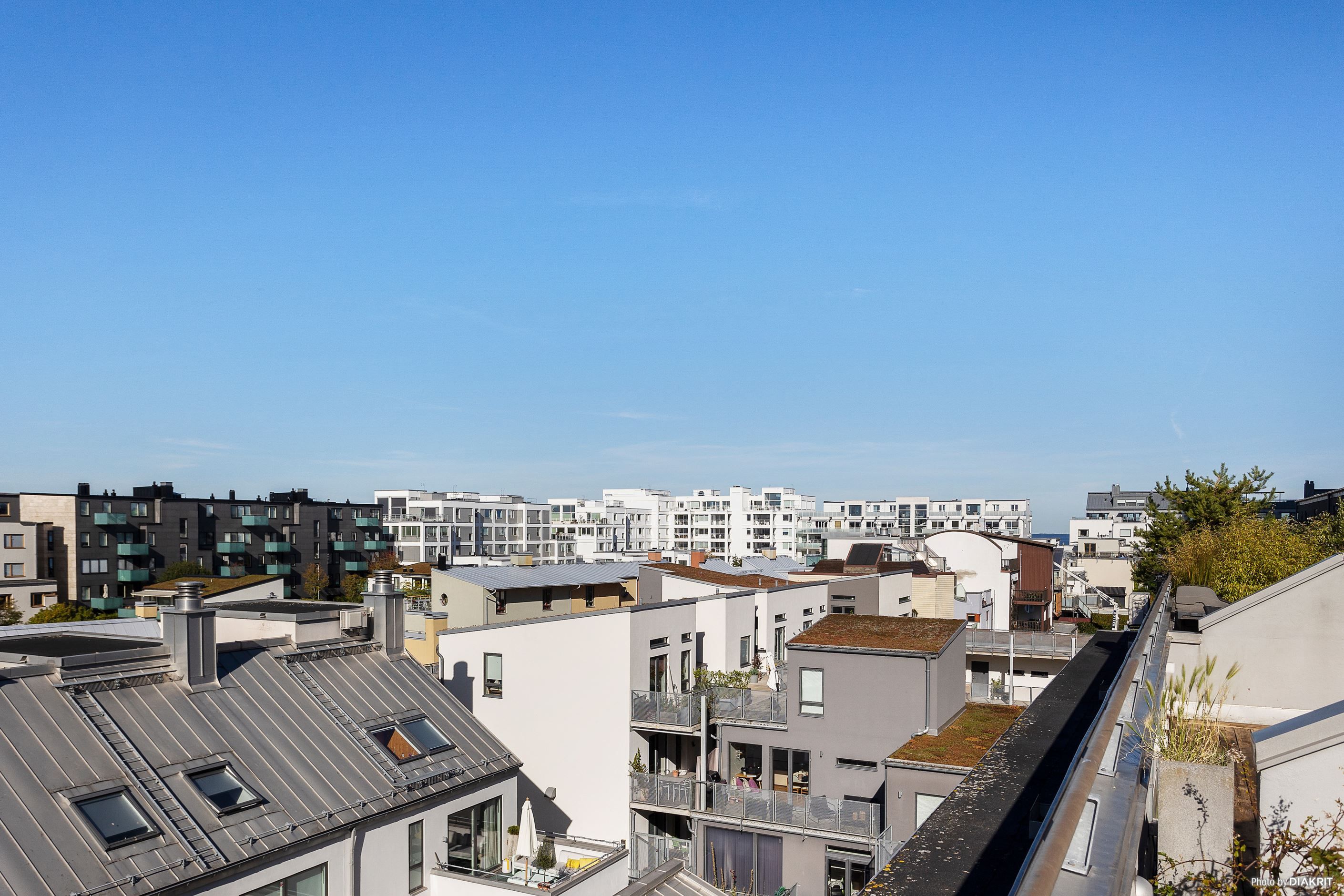 Utsikt från gemensam takterrass