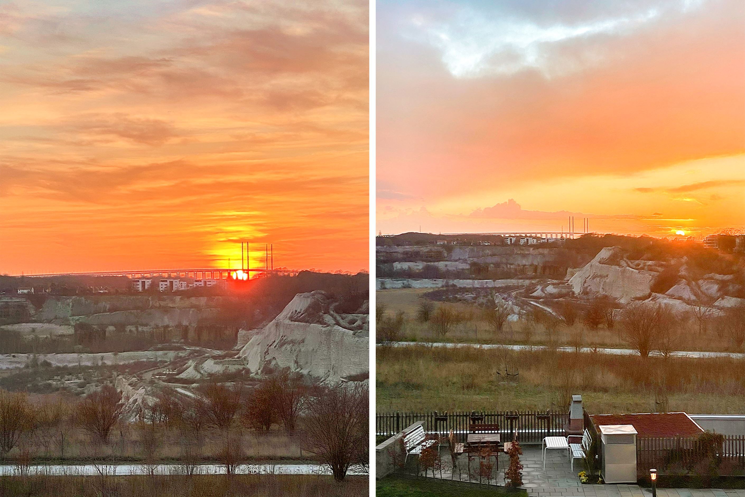 Vackra solnedgångar vid kalkbrottet!